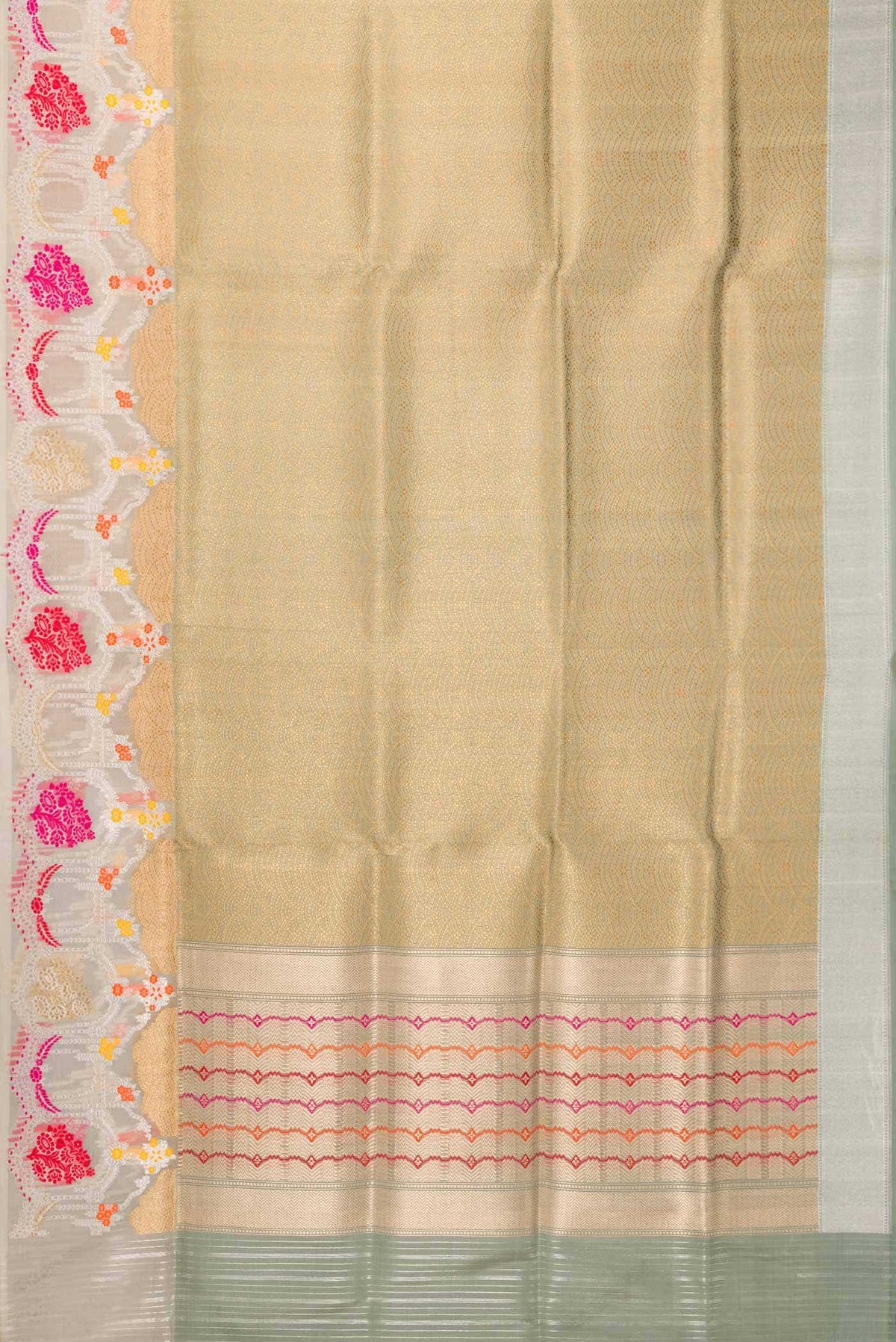 Pure Silk Pure Zari Gold Banarasi Saree