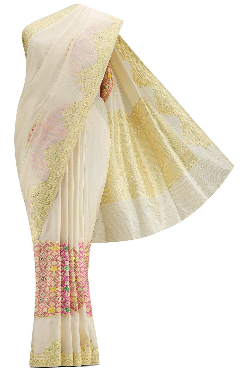 Sandal Dual Tone Banarasi Silk Saree
