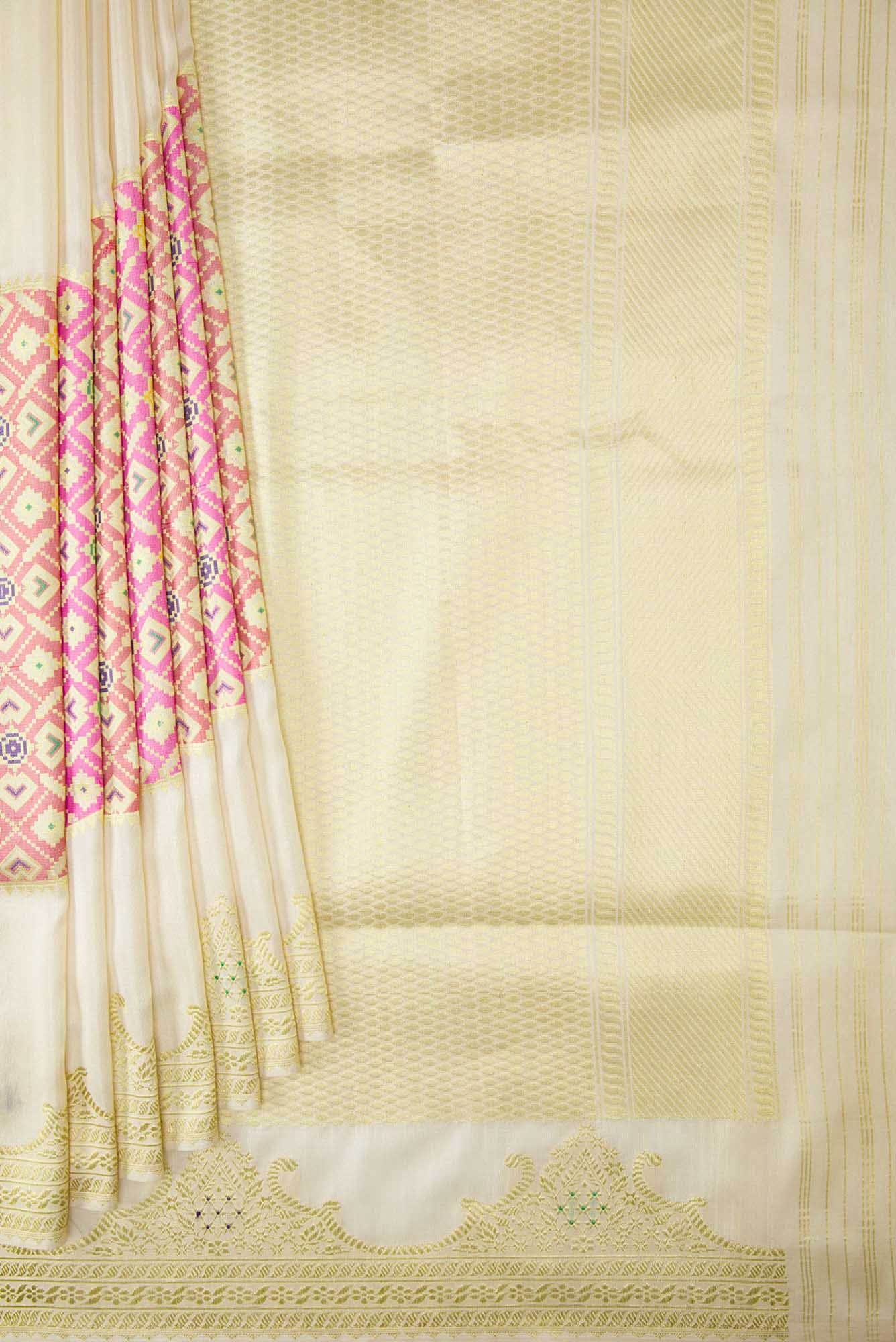 Sandal Dual Tone Banarasi Silk Saree