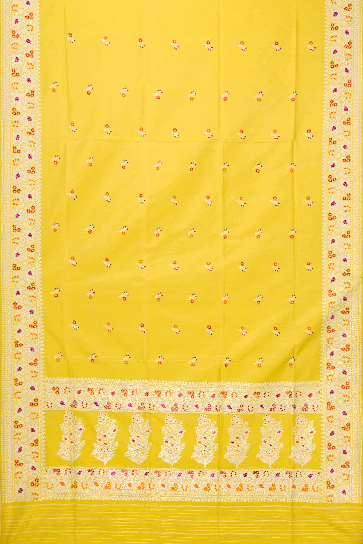 Pista Green Dual Tone Banarasi Silk Saree