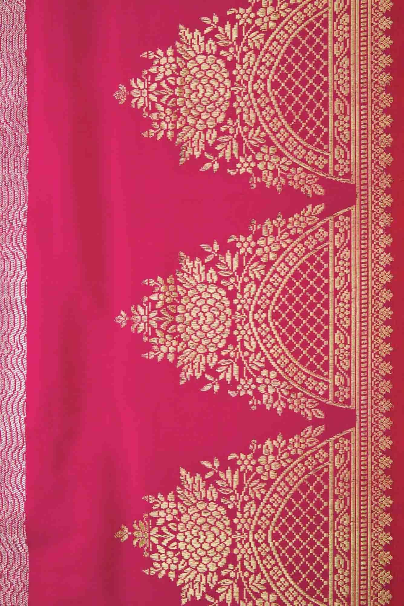 Pink Dual Tone Banarasi Silk Saree