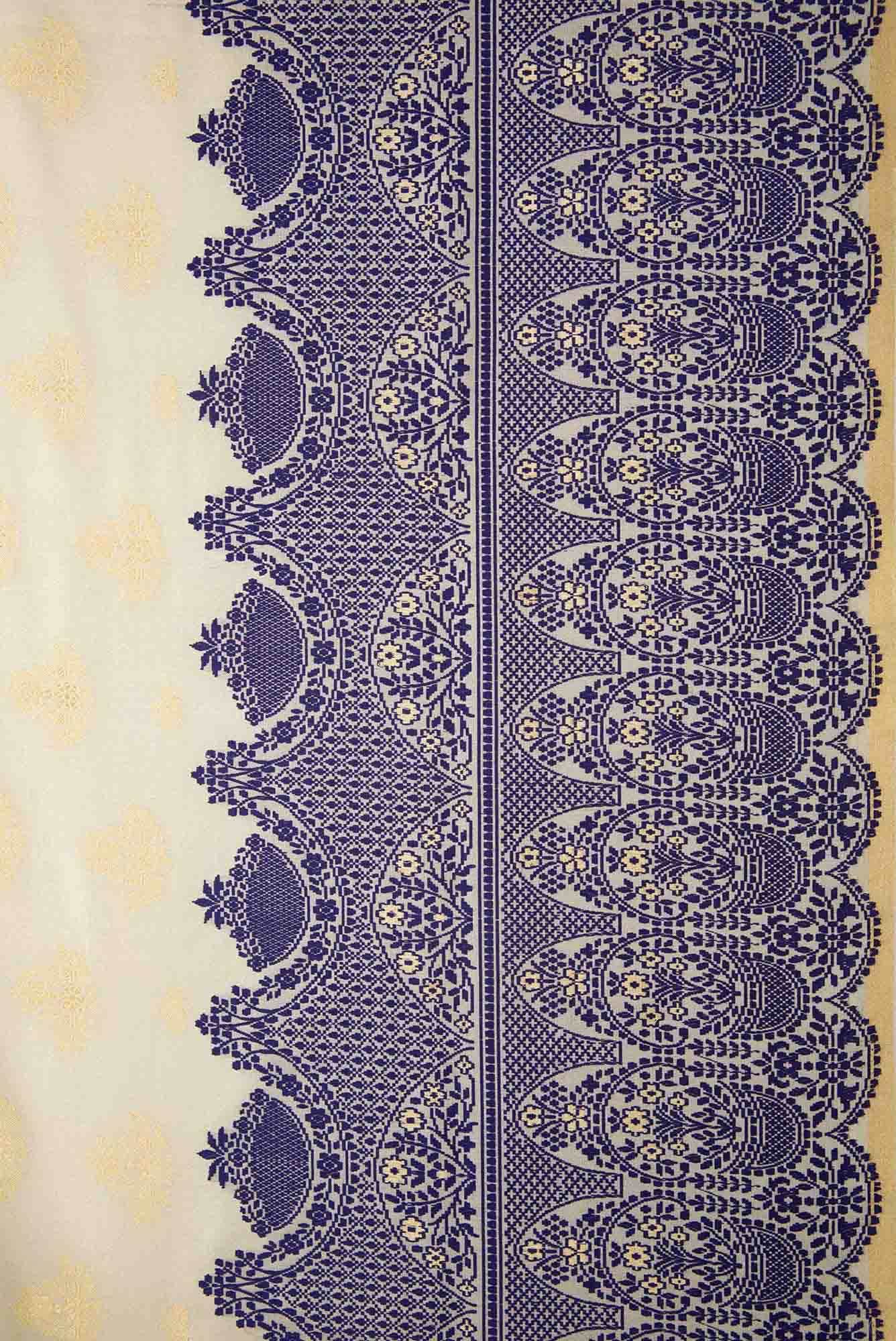 Sandal Dual Tone Banarasi Silk Saree