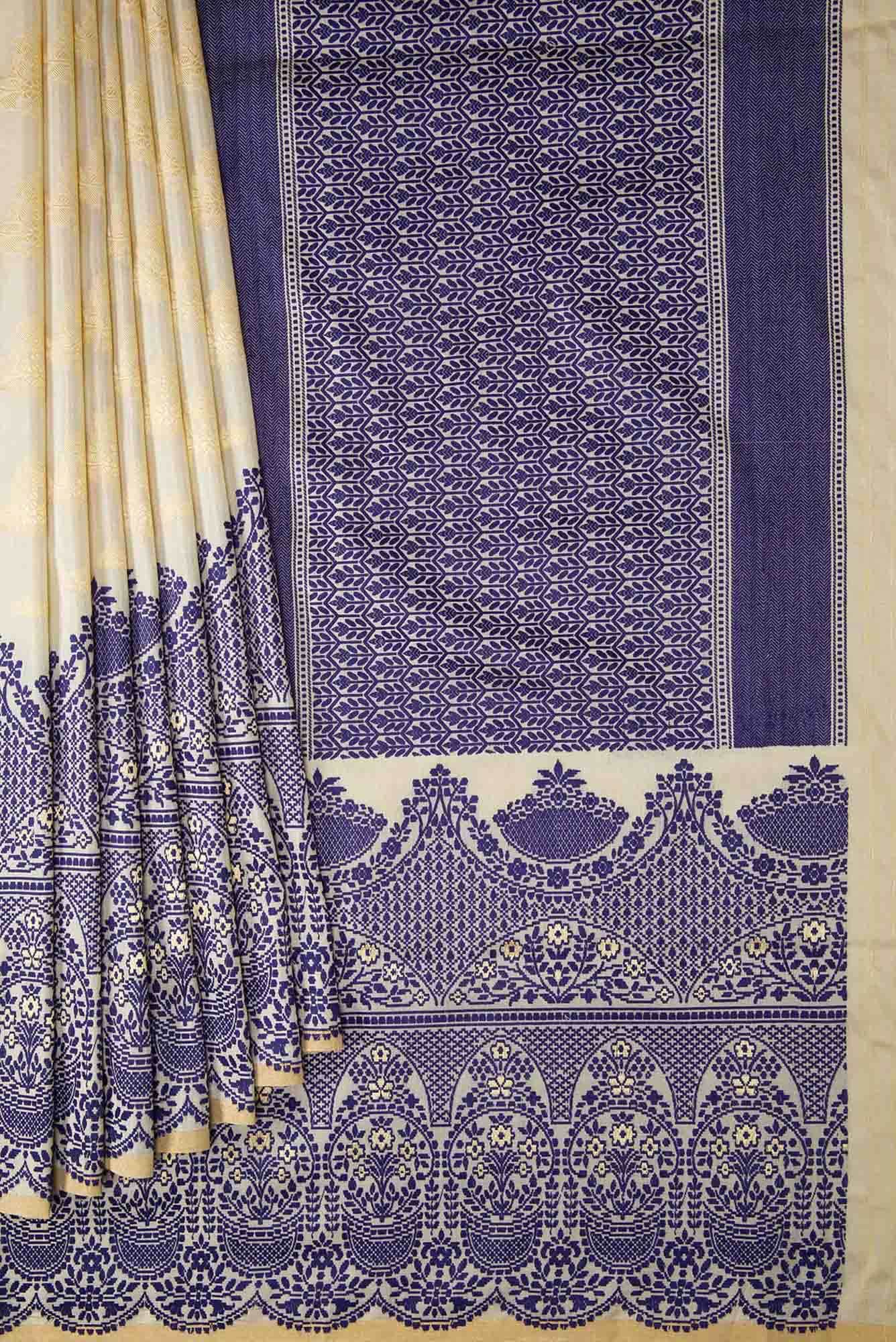 Sandal Dual Tone Banarasi Silk Saree