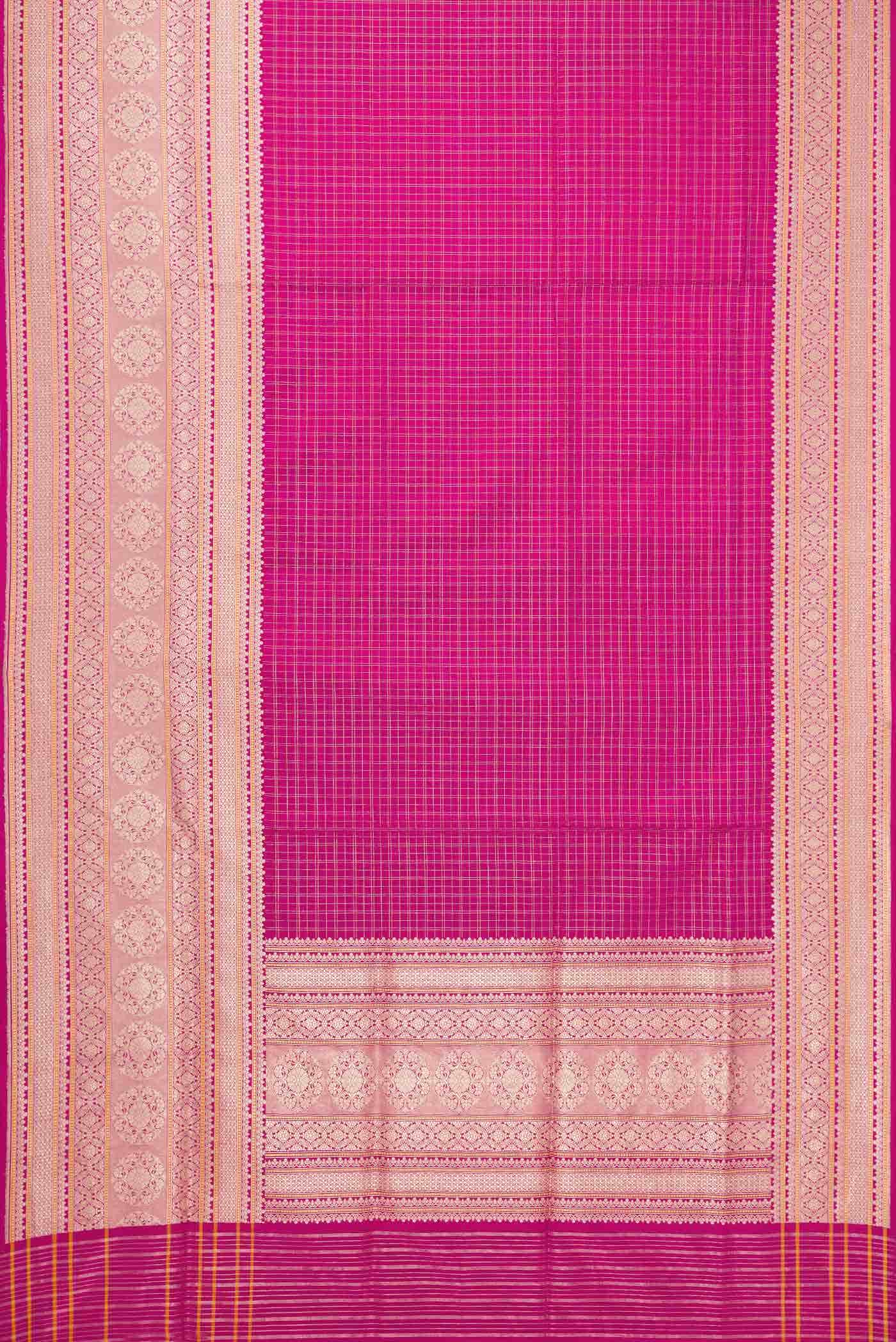 Pure Silk Pure Zari Pink Banarasi Saree
