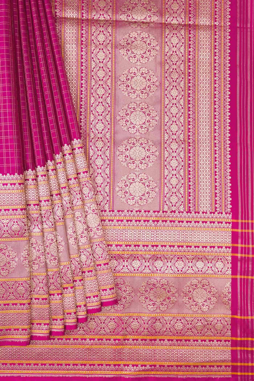 Pure Silk Pure Zari Pink Banarasi Saree