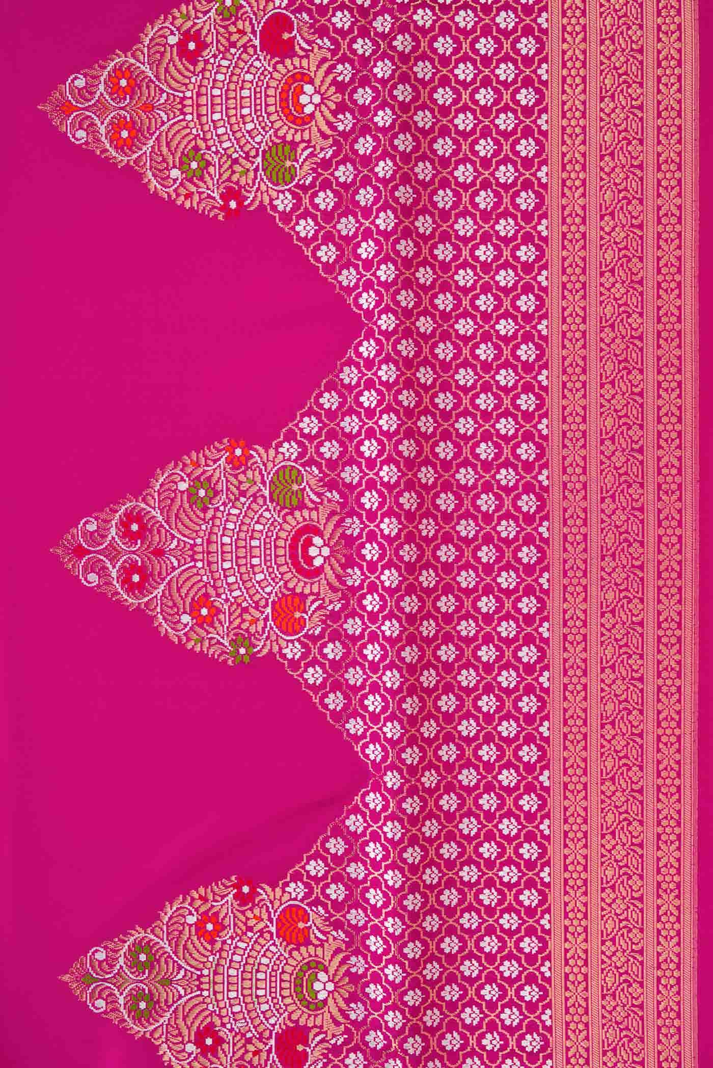 Pink Banarasi Silk Saree