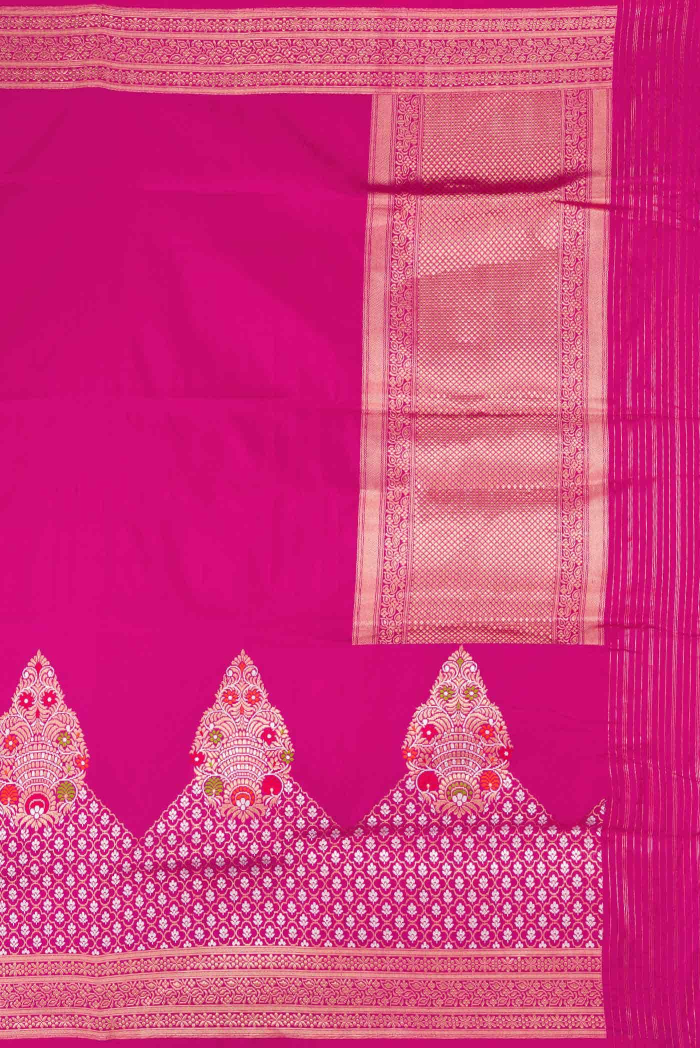 Pink Banarasi Silk Saree