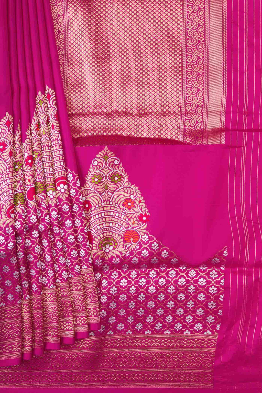 Pink Banarasi Silk Saree