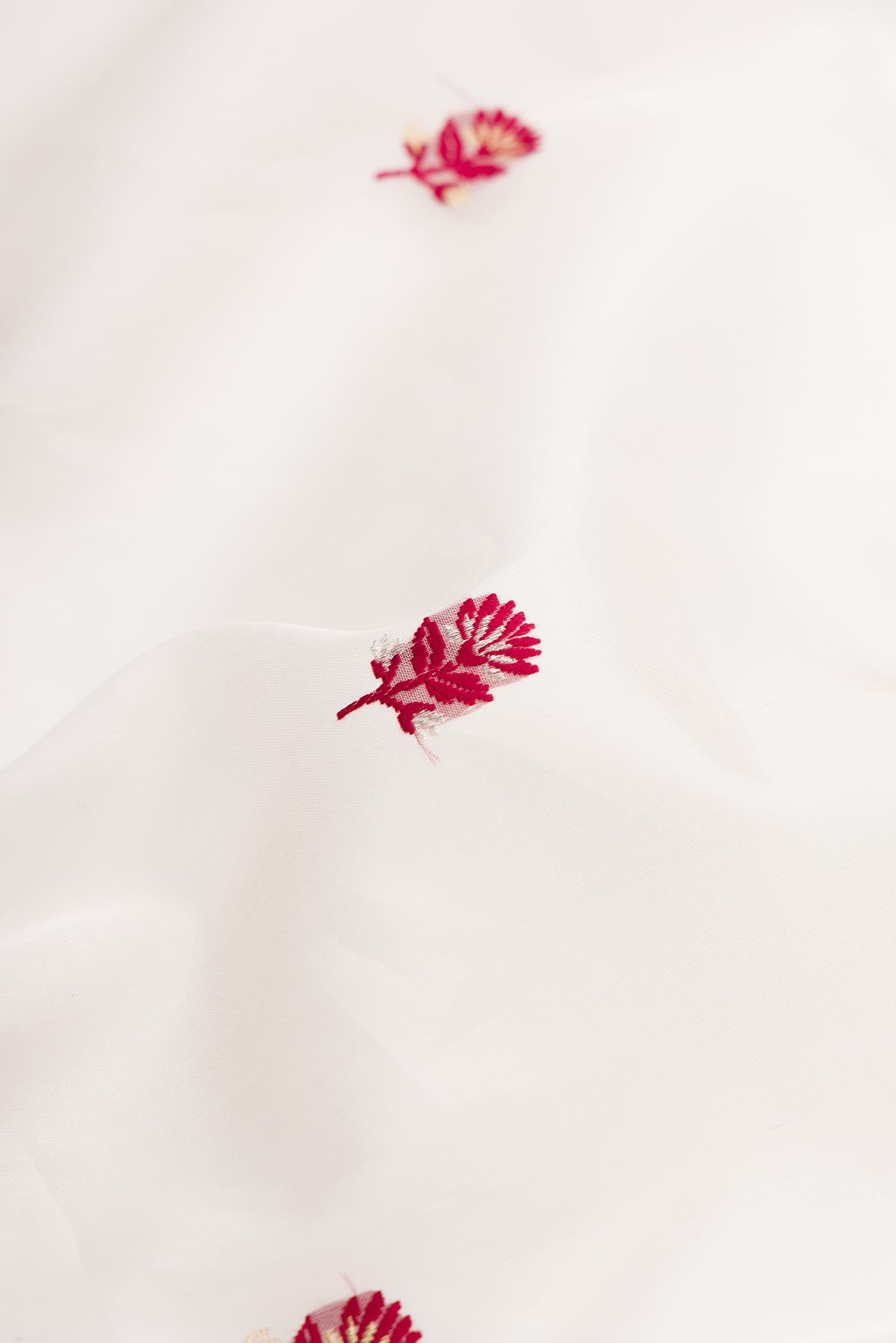 White Organza Silk Saree