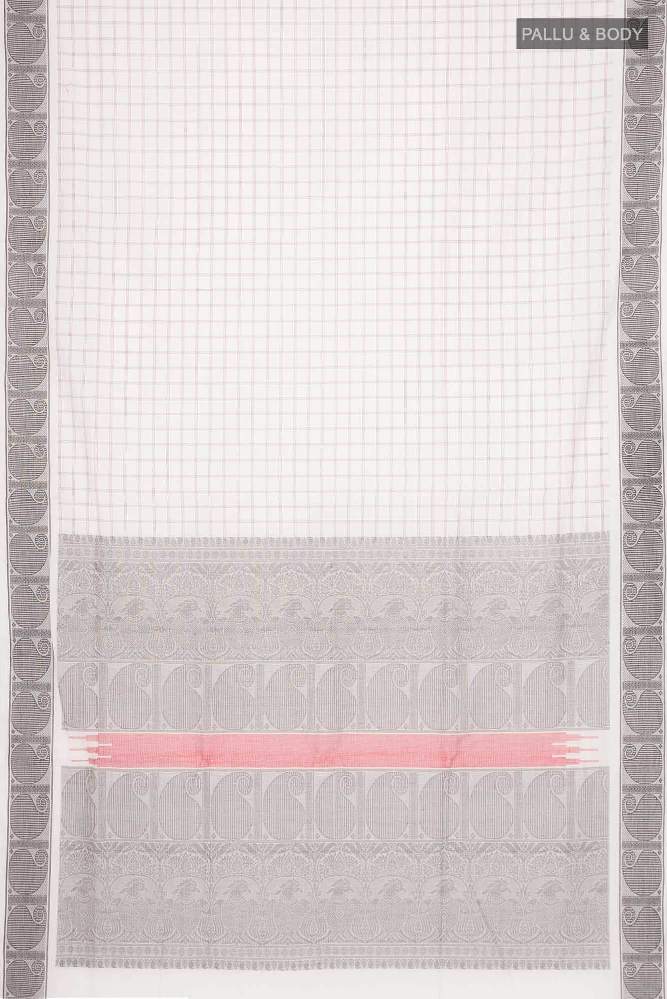Off White Coimbatore Cotton Saree