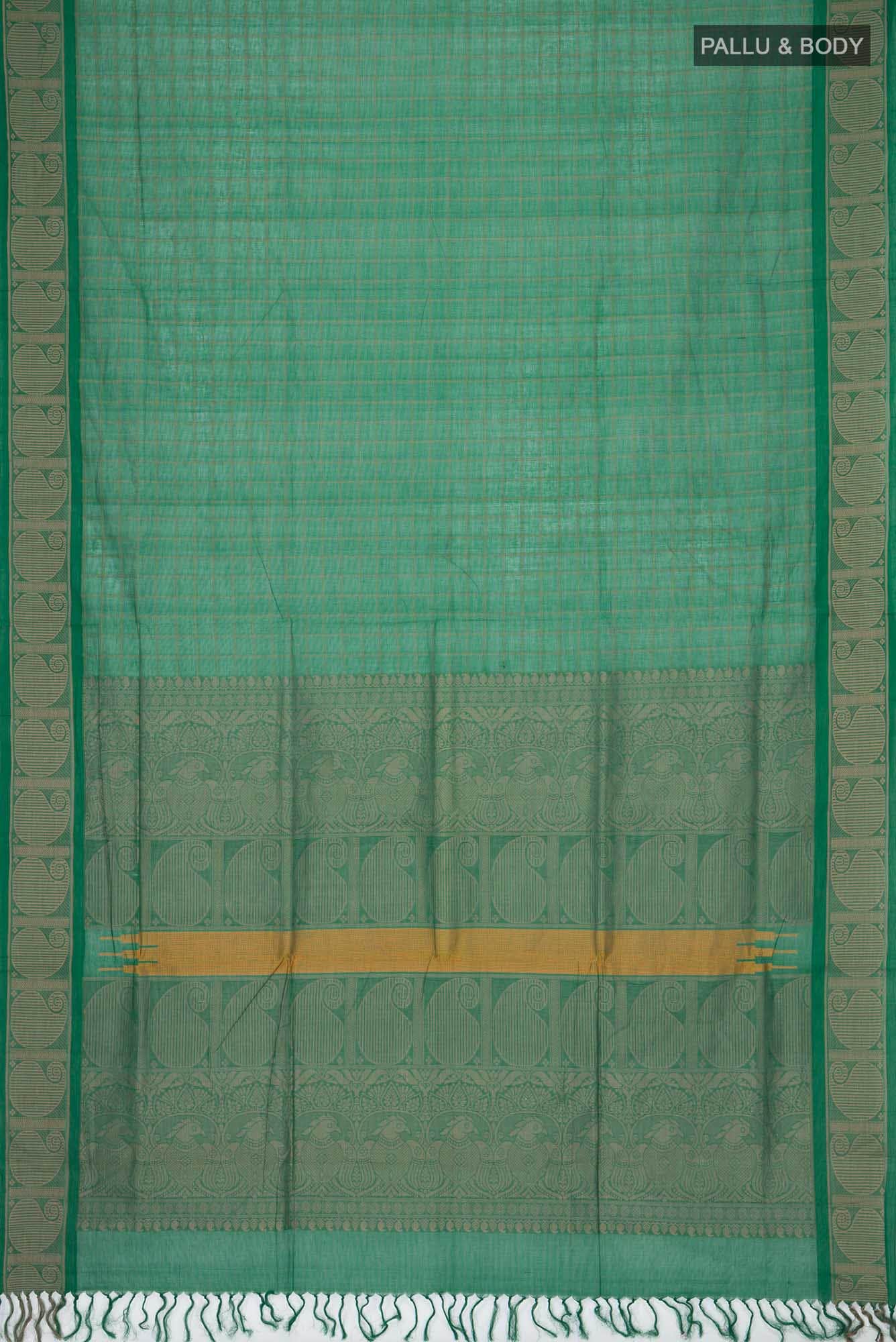 Green Coimbatore Cotton Saree