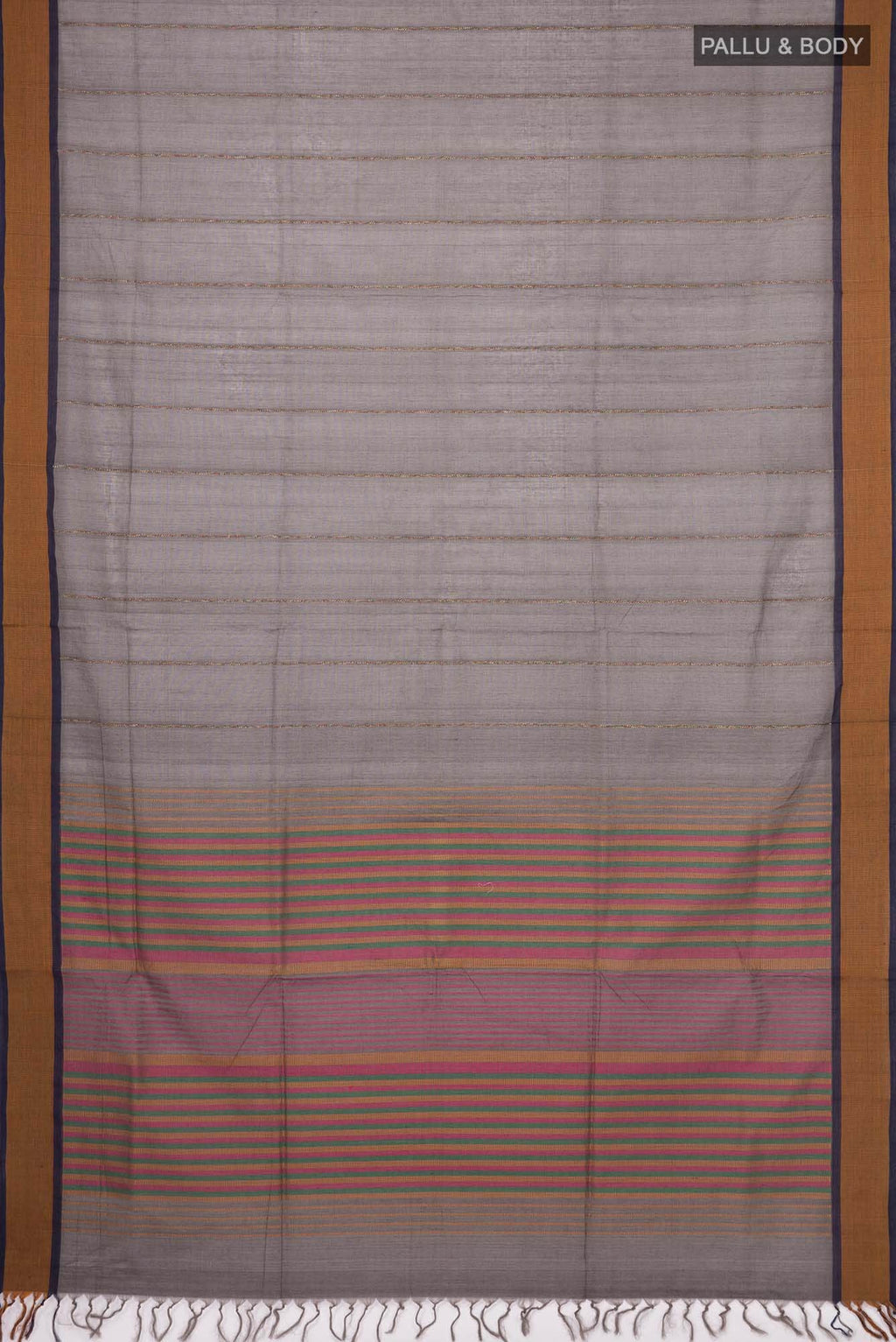 Grey Coimbatore Cotton Saree