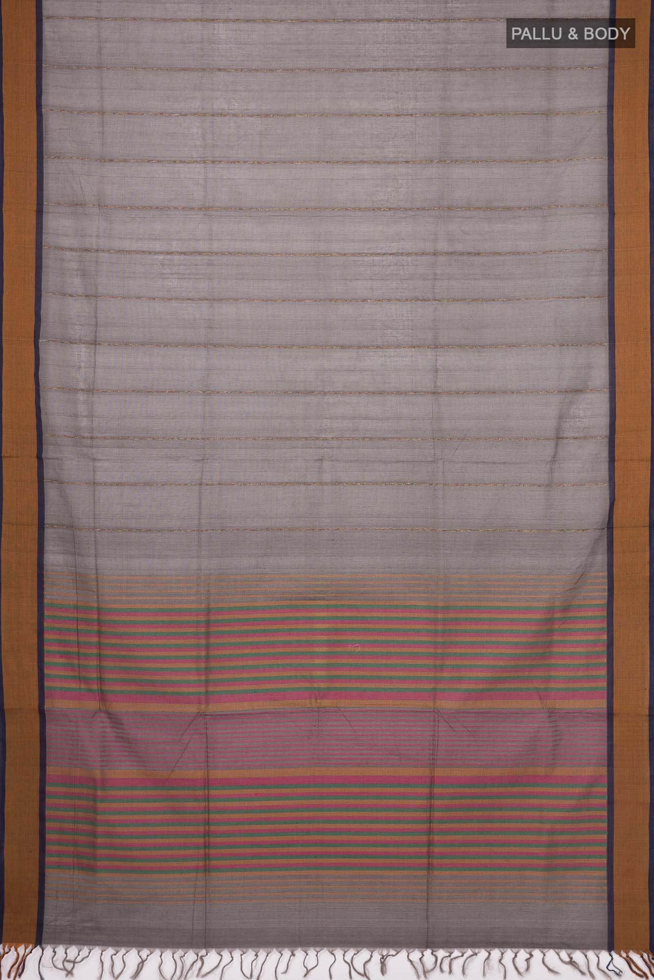 Grey Coimbatore Cotton Saree