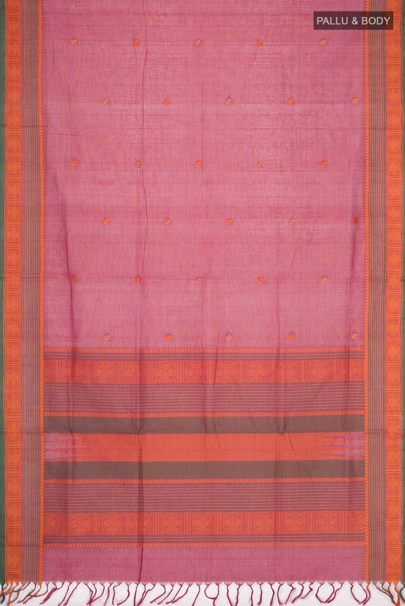 Maroon Coimbatore Cotton Saree