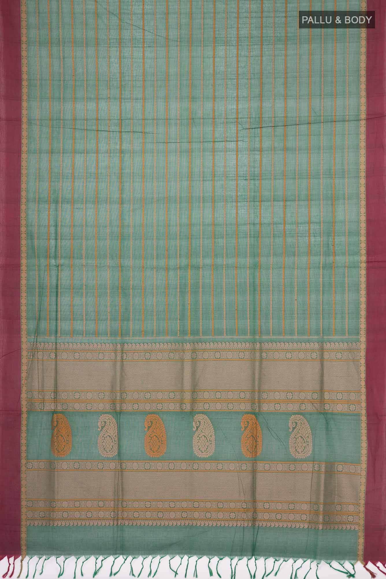 Green Coimbatore Cotton Saree