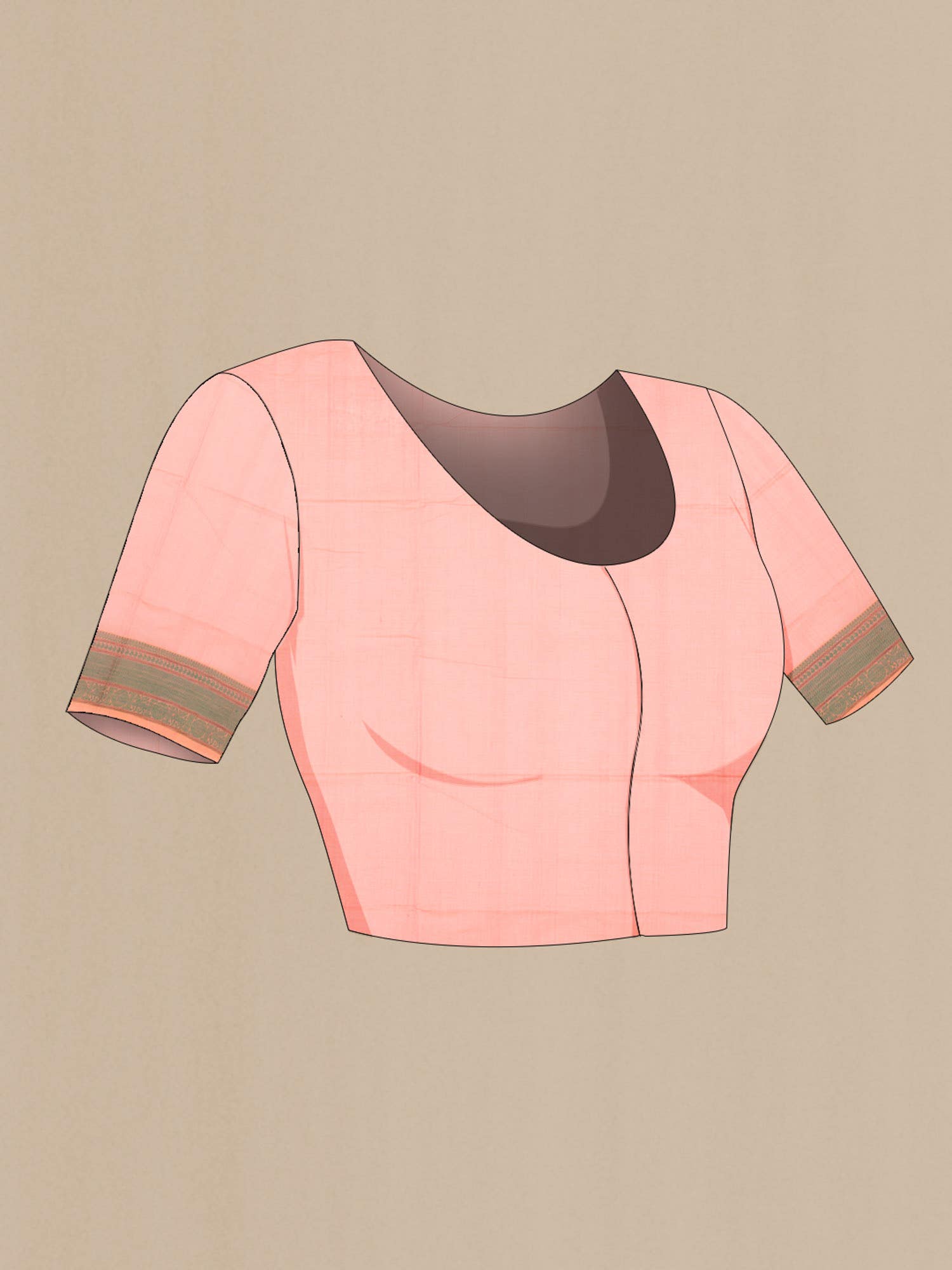 Orange Coimbatore Cotton Saree