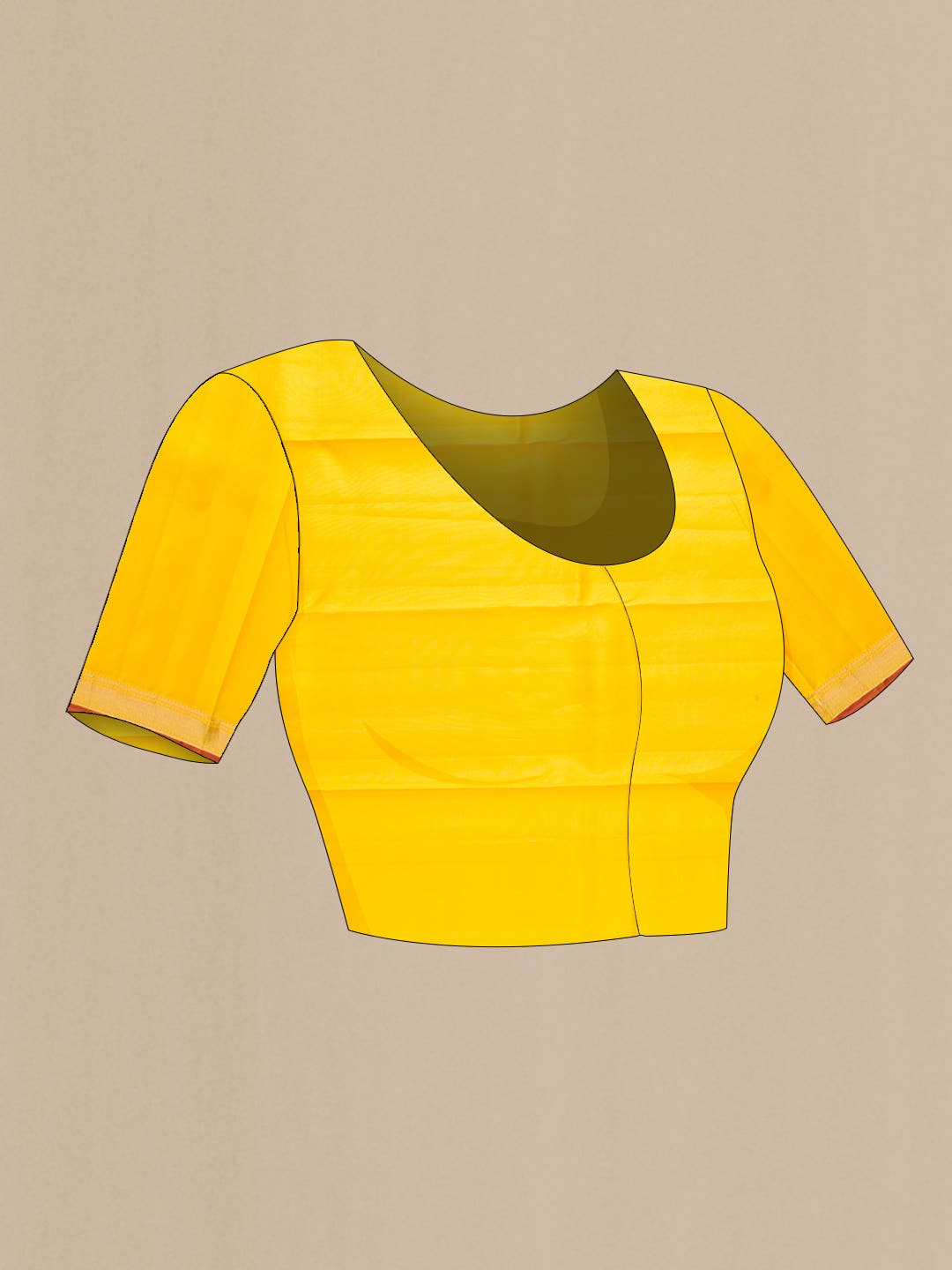 Yellow Dual Tone Kanchipuram Silk Saree