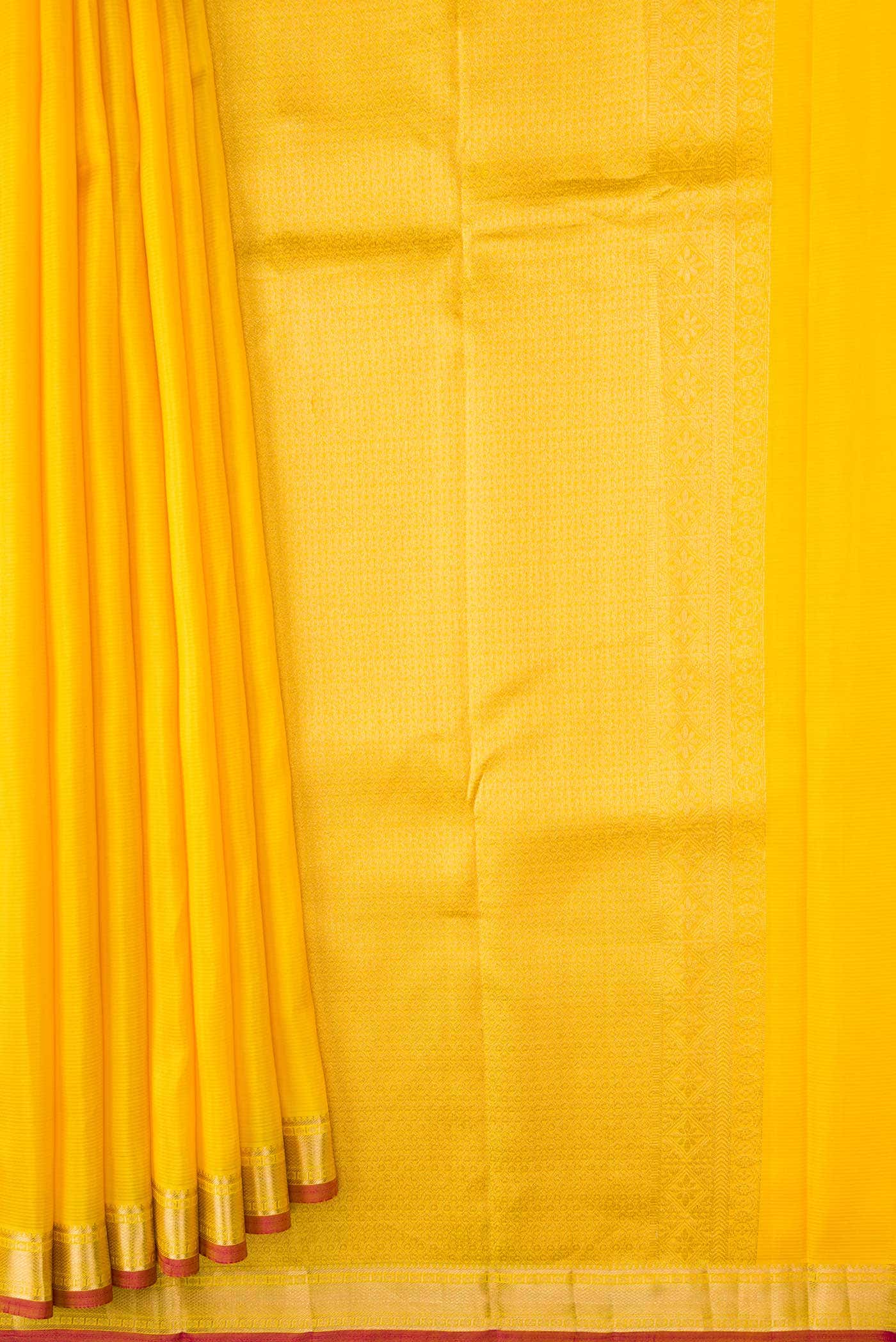Yellow Dual Tone Kanchipuram Silk Saree