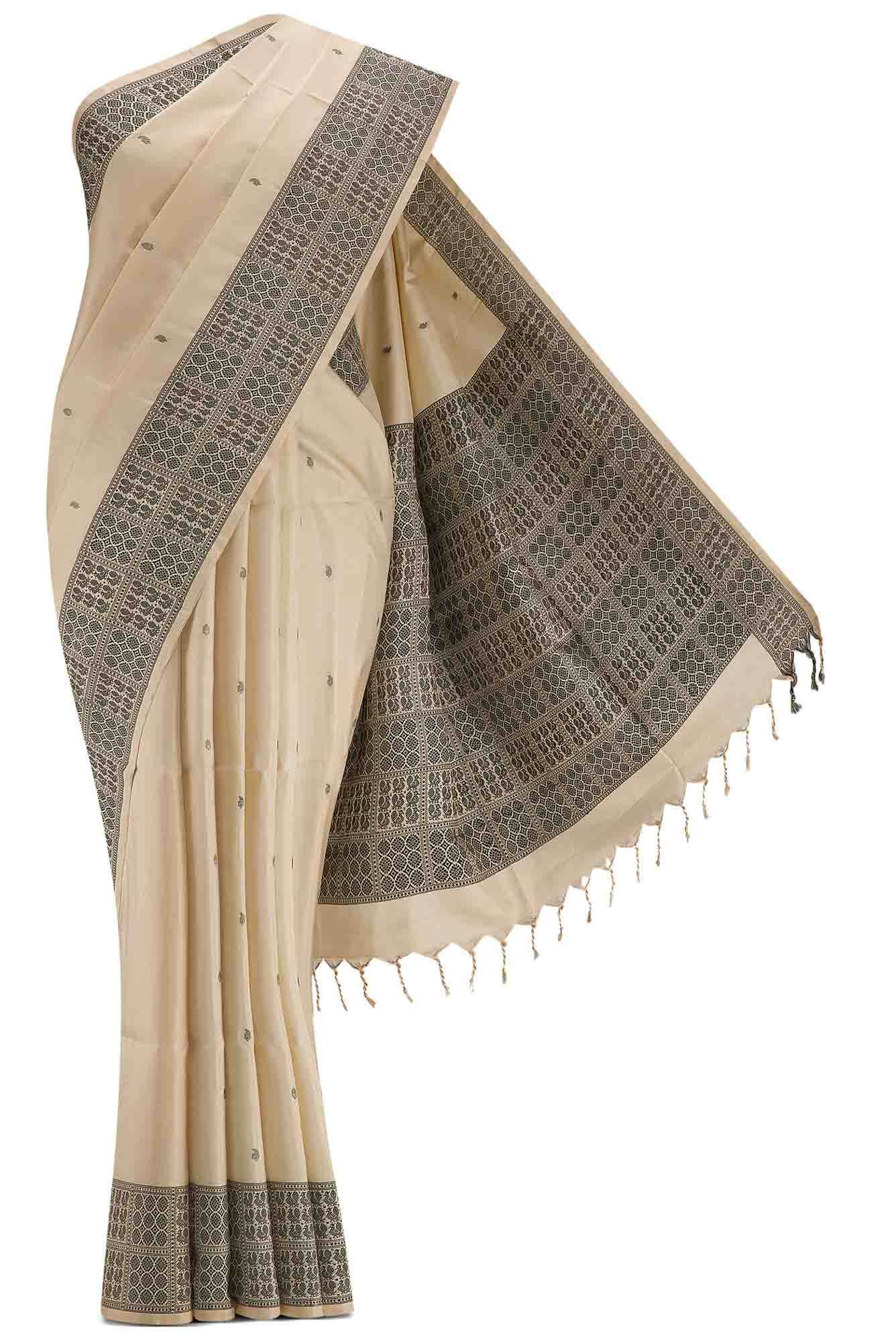 Sandal Dual Tone Soft Silk Saree