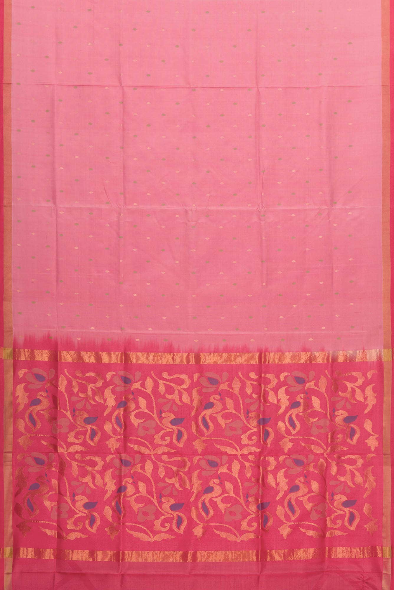 Pink Dual Tone Uppada Silk Saree