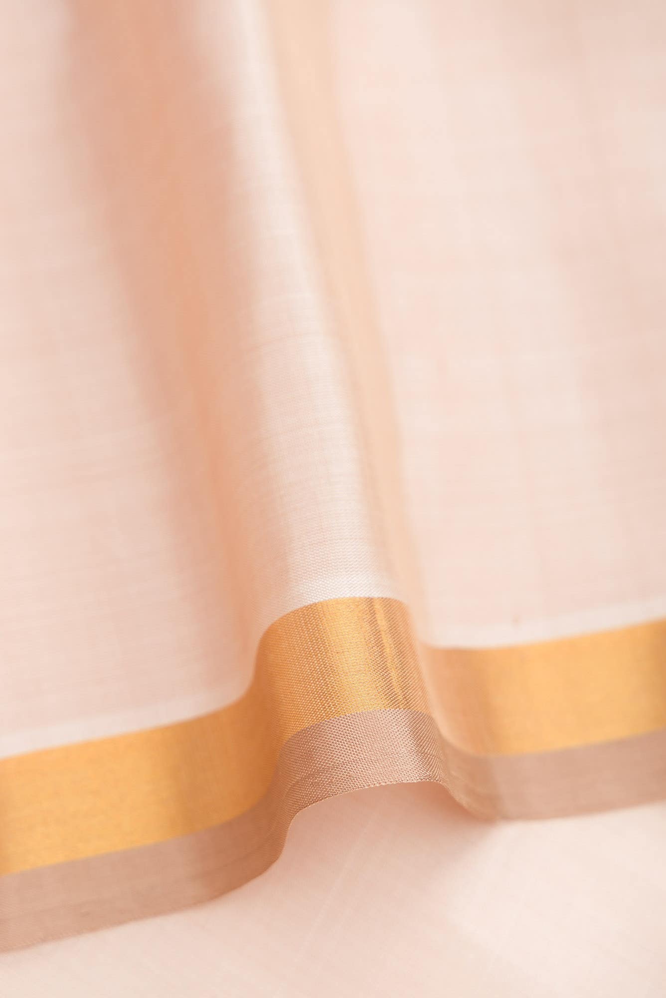 Beige Dual Tone Uppada Silk Saree