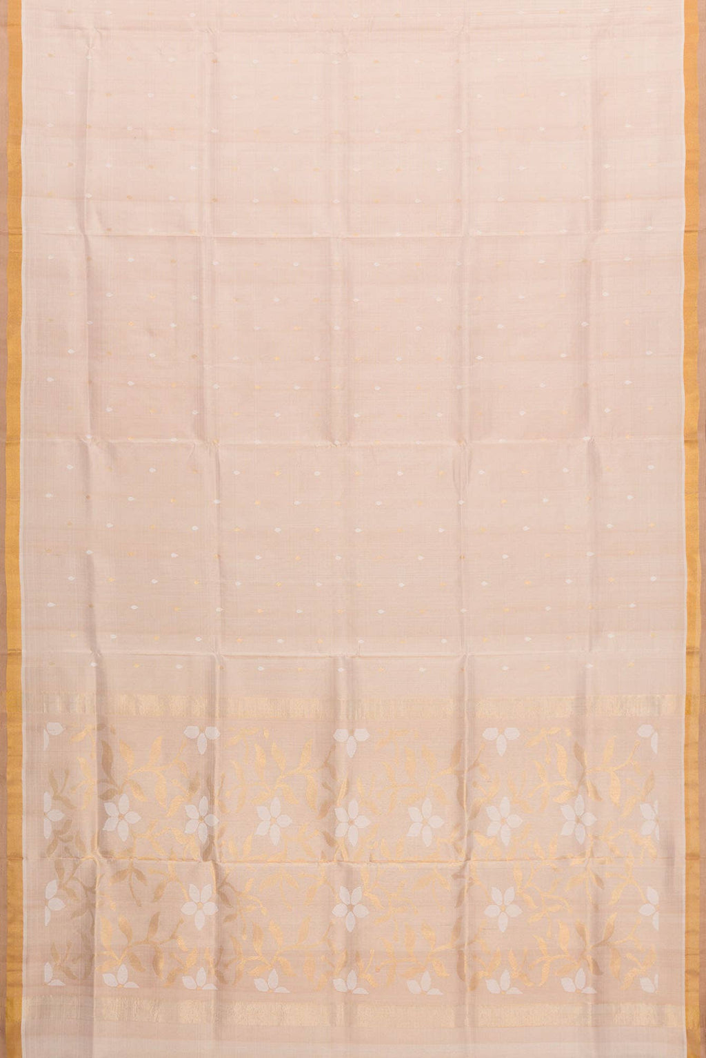 Beige Dual Tone Uppada Silk Saree