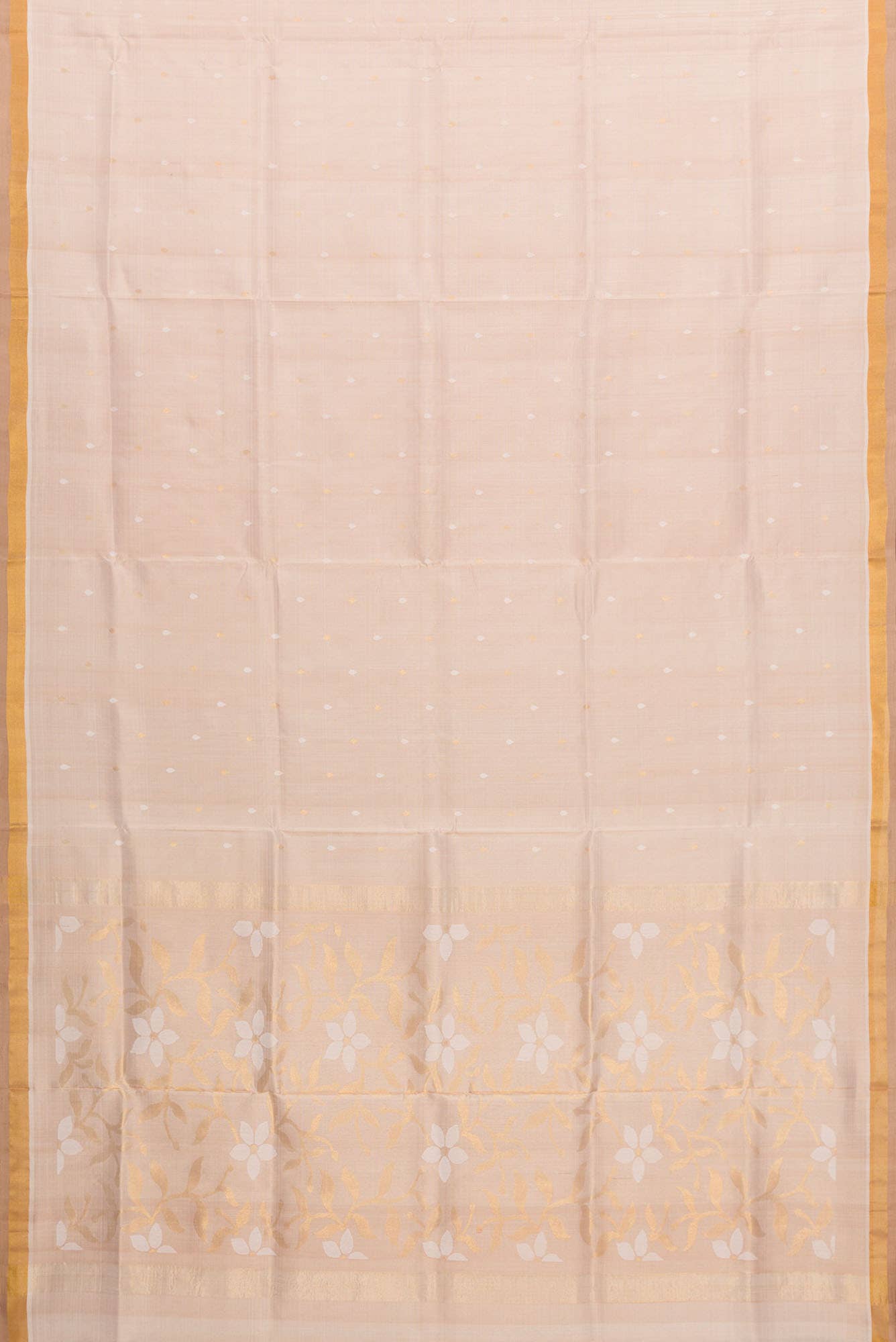 Beige Dual Tone Uppada Silk Saree