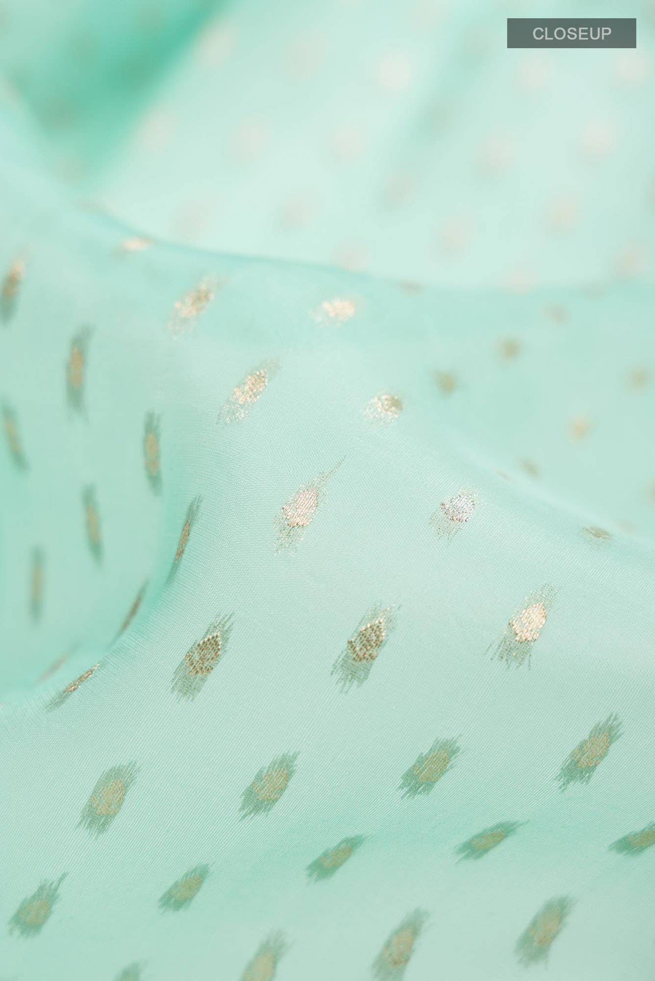 Light Blue Organza Silk Saree