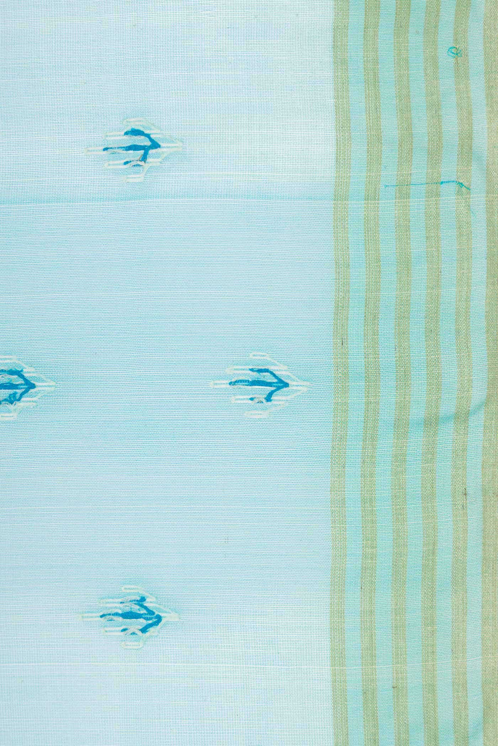 Sky Blue Muslin Silk Saree