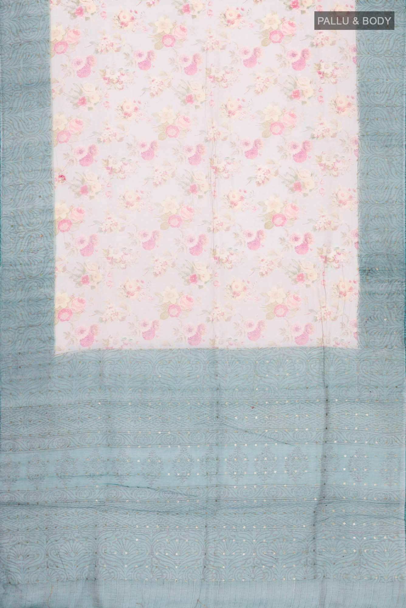 Light Blue Linen Saree
