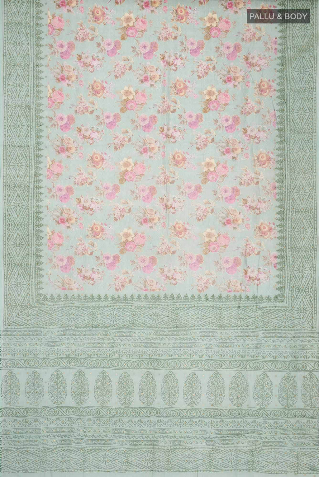 Green Linen Saree