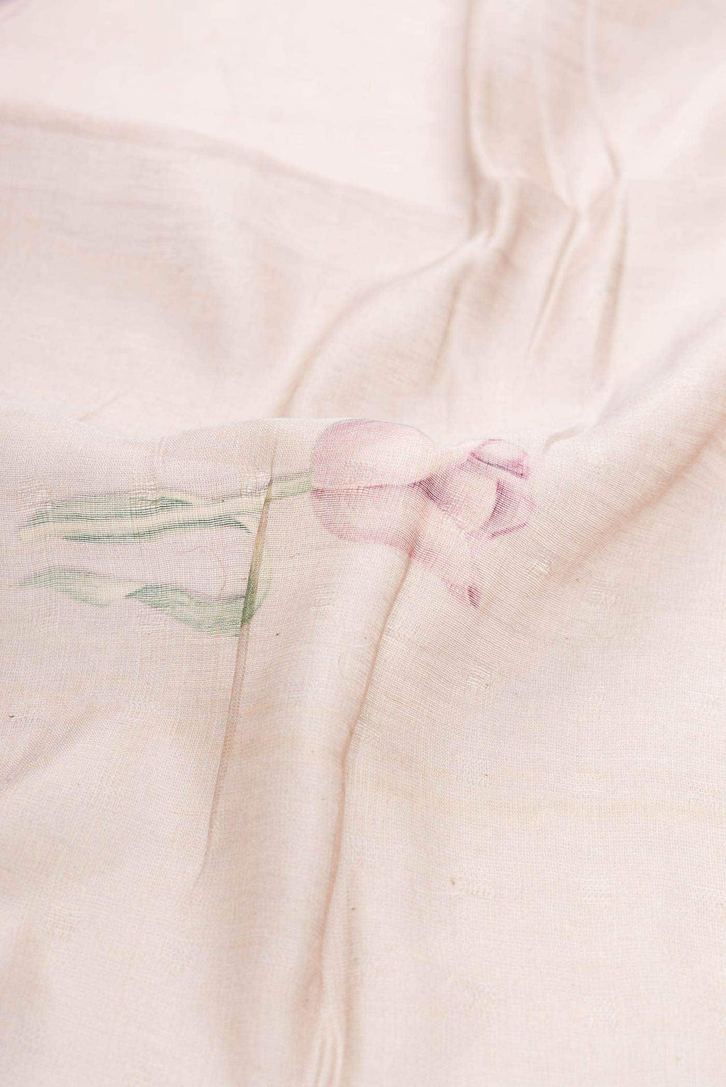 Rose Gold Tussar Silk Saree