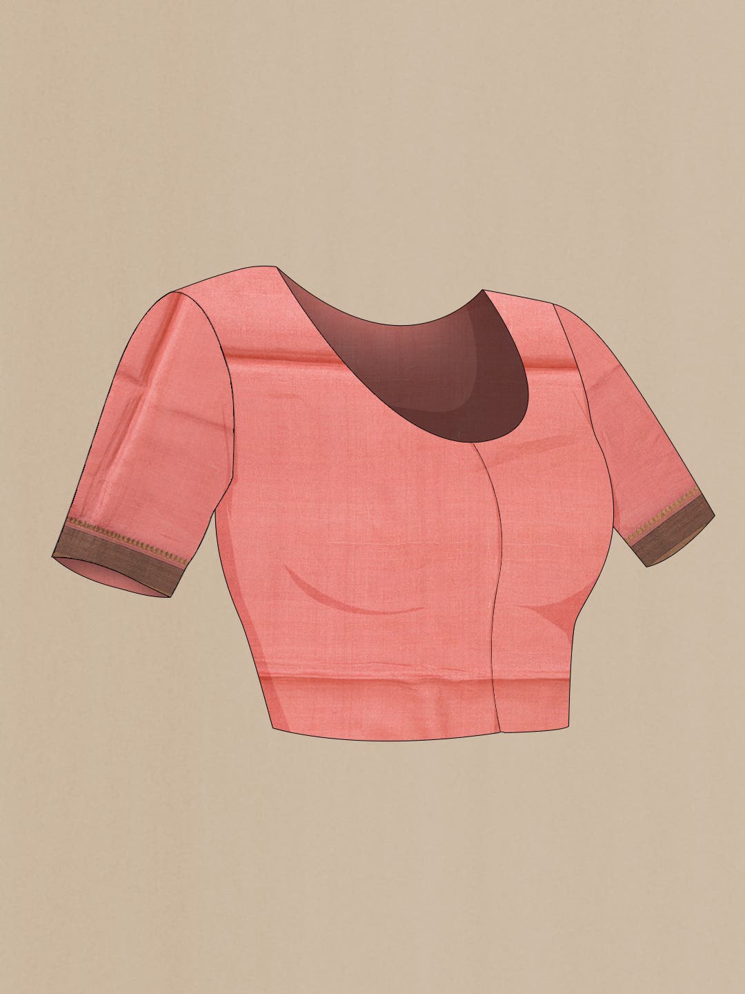 Pink Tussar Silk Saree