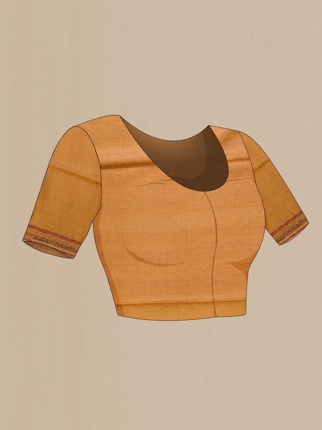 Mustard Tussar Silk Saree
