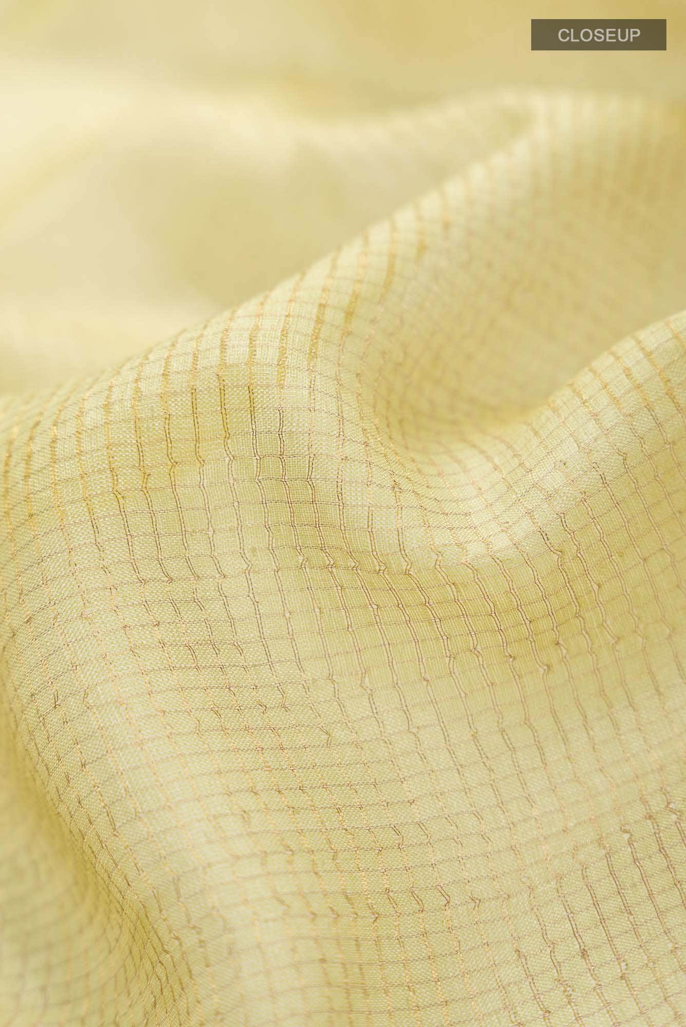Yellow Bhagalpuri Tussar Silk Saree
