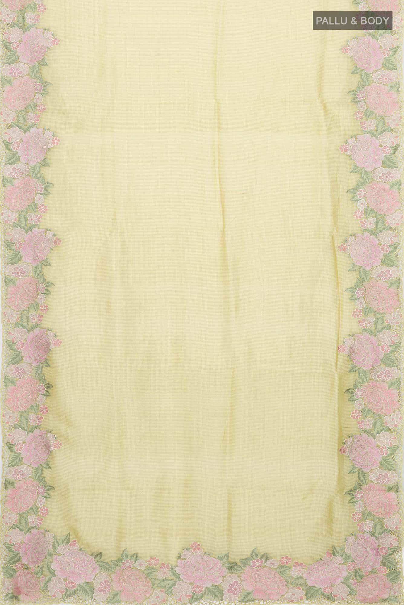 Yellow Bhagalpuri Tussar Silk Saree