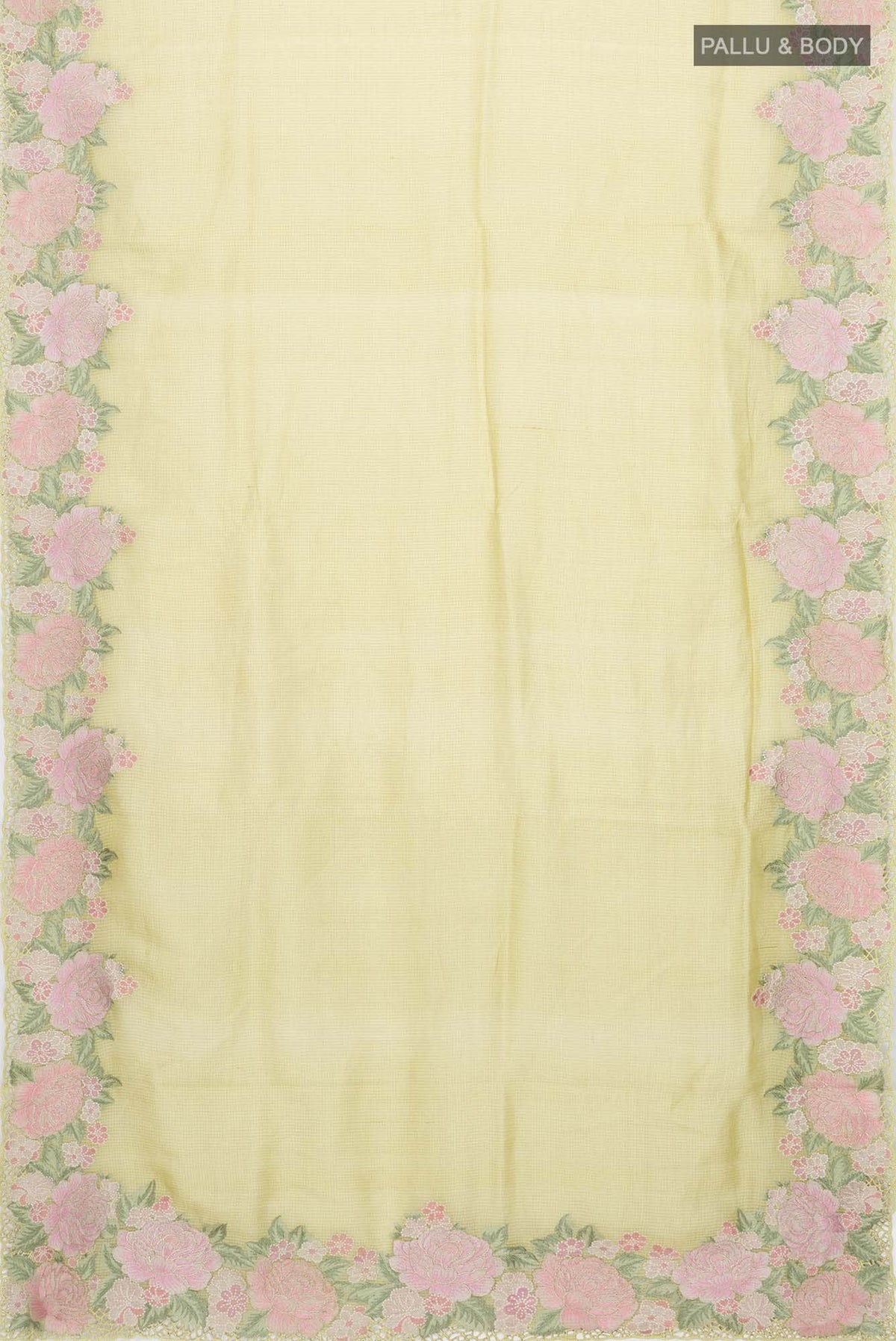 Yellow Bhagalpuri Tussar Silk Saree