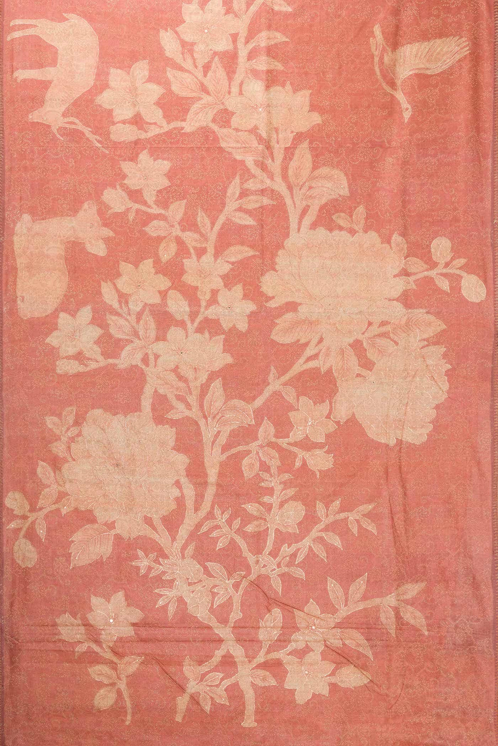 Golden Peach Dual Tone Tussar Silk Saree