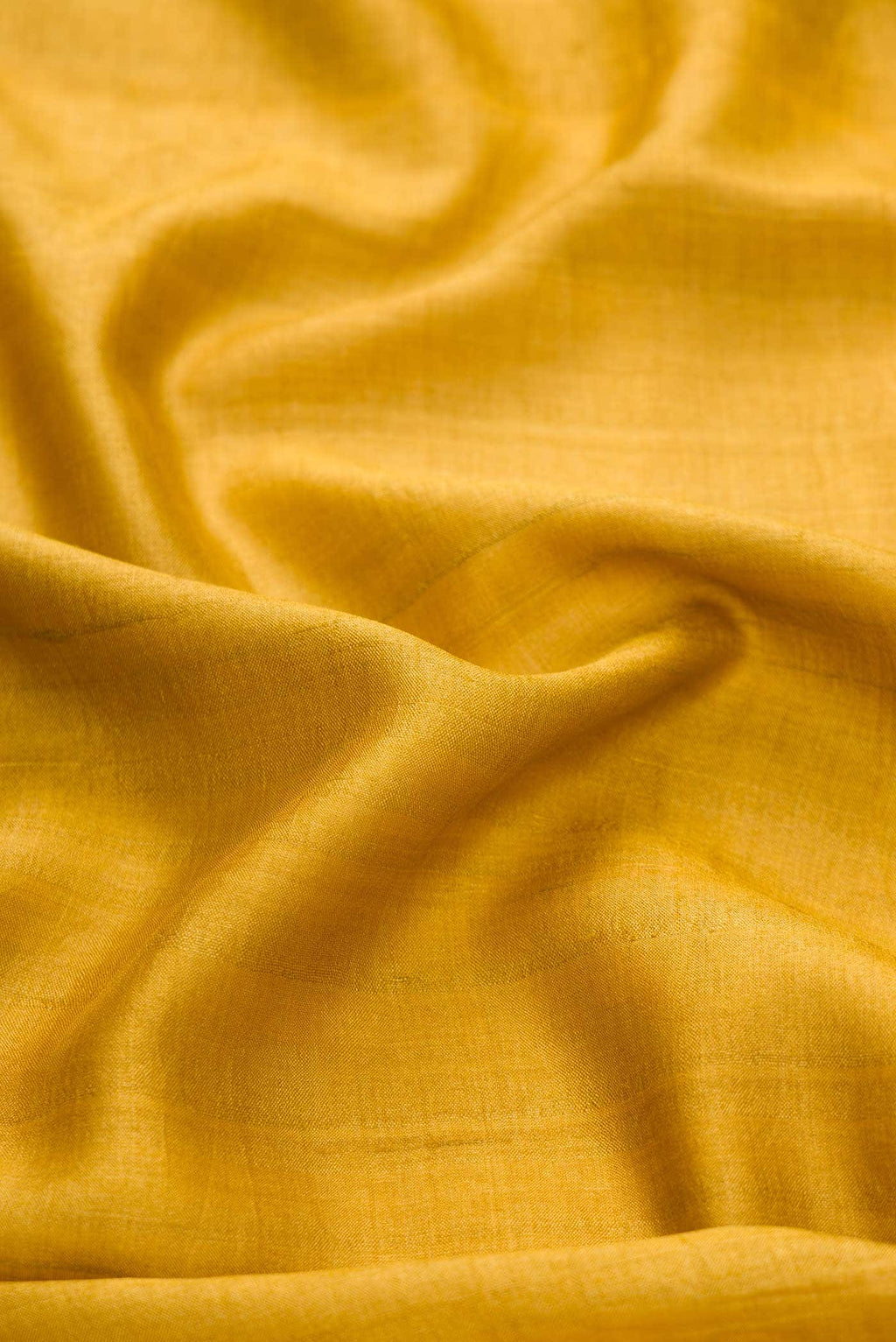 Mustard Tussar Silk Saree