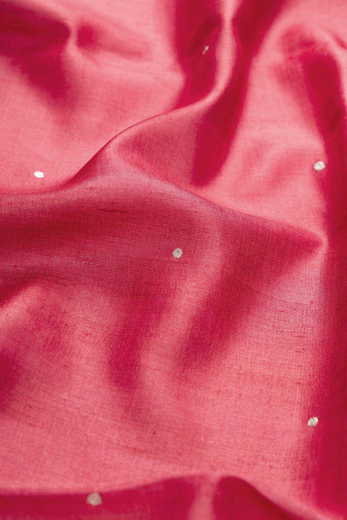 Pink Dual Tone Tussar Silk Saree