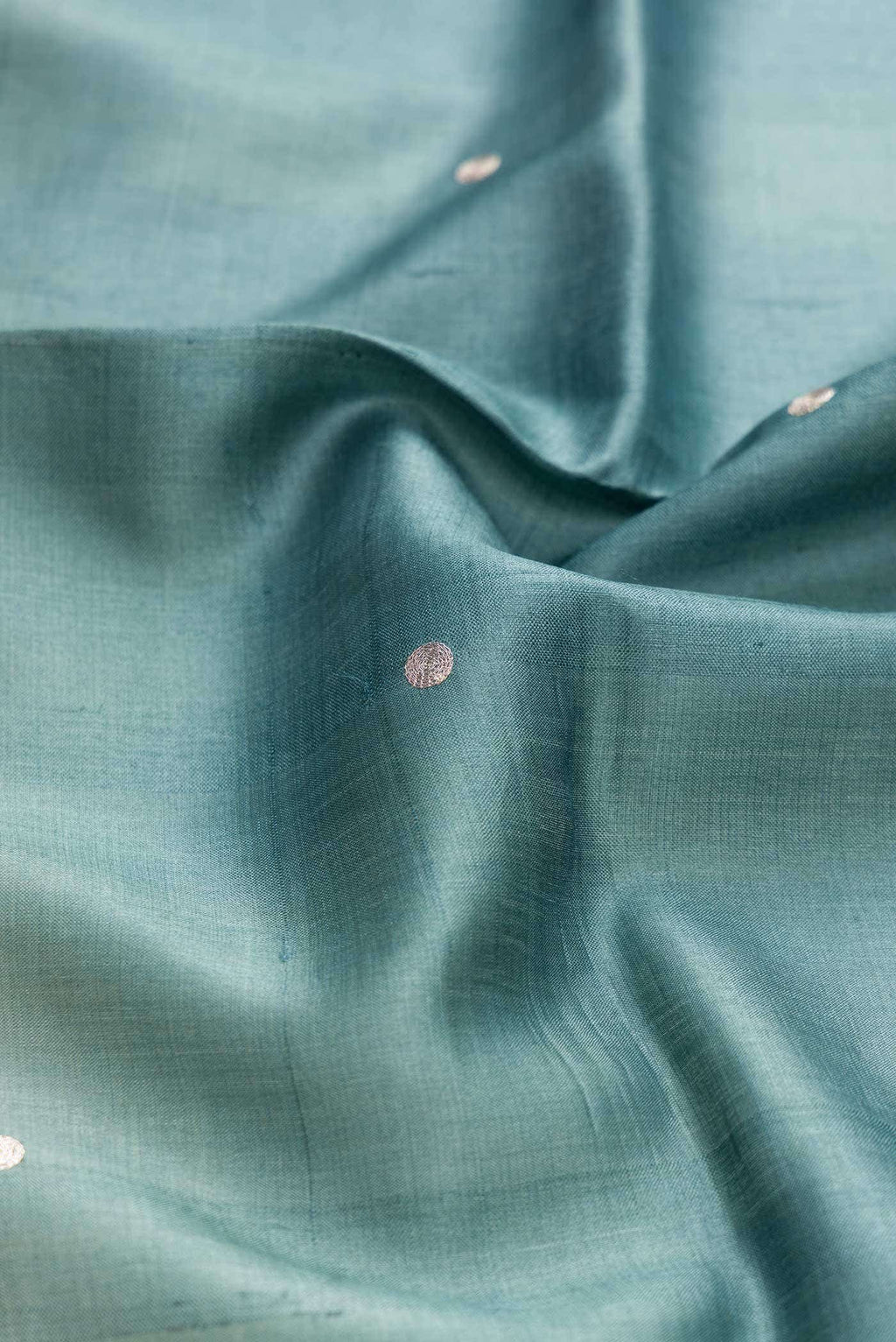 Grey Dual Tone Tussar Silk Saree