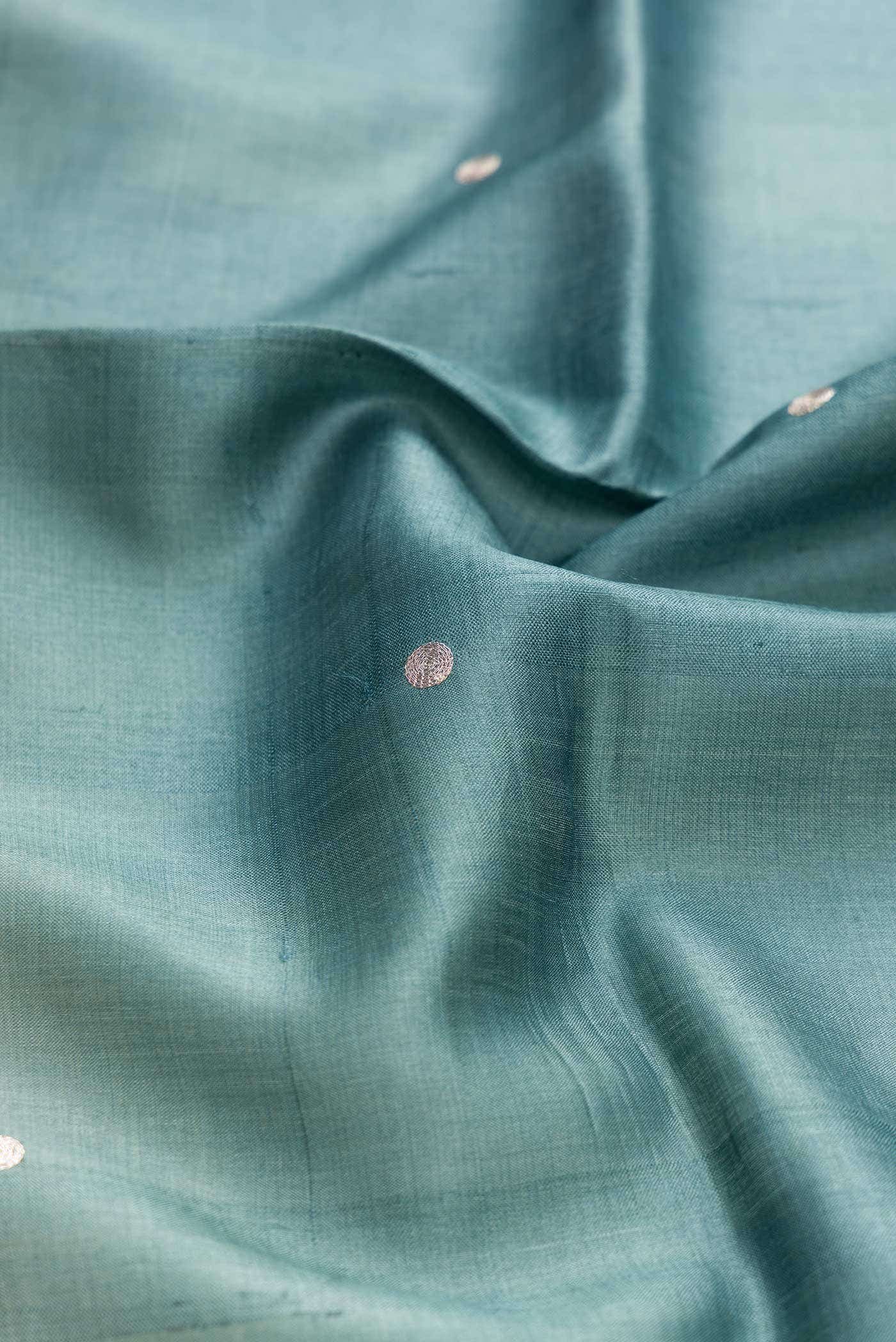 Grey Dual Tone Tussar Silk Saree