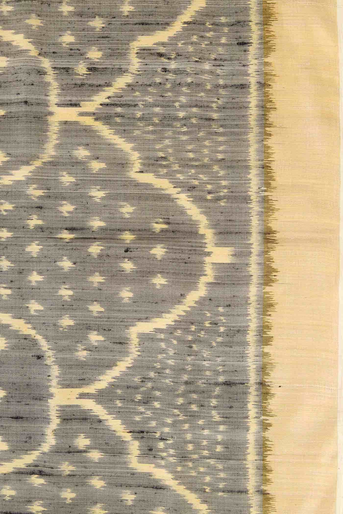 Grey Double Ikat Saree