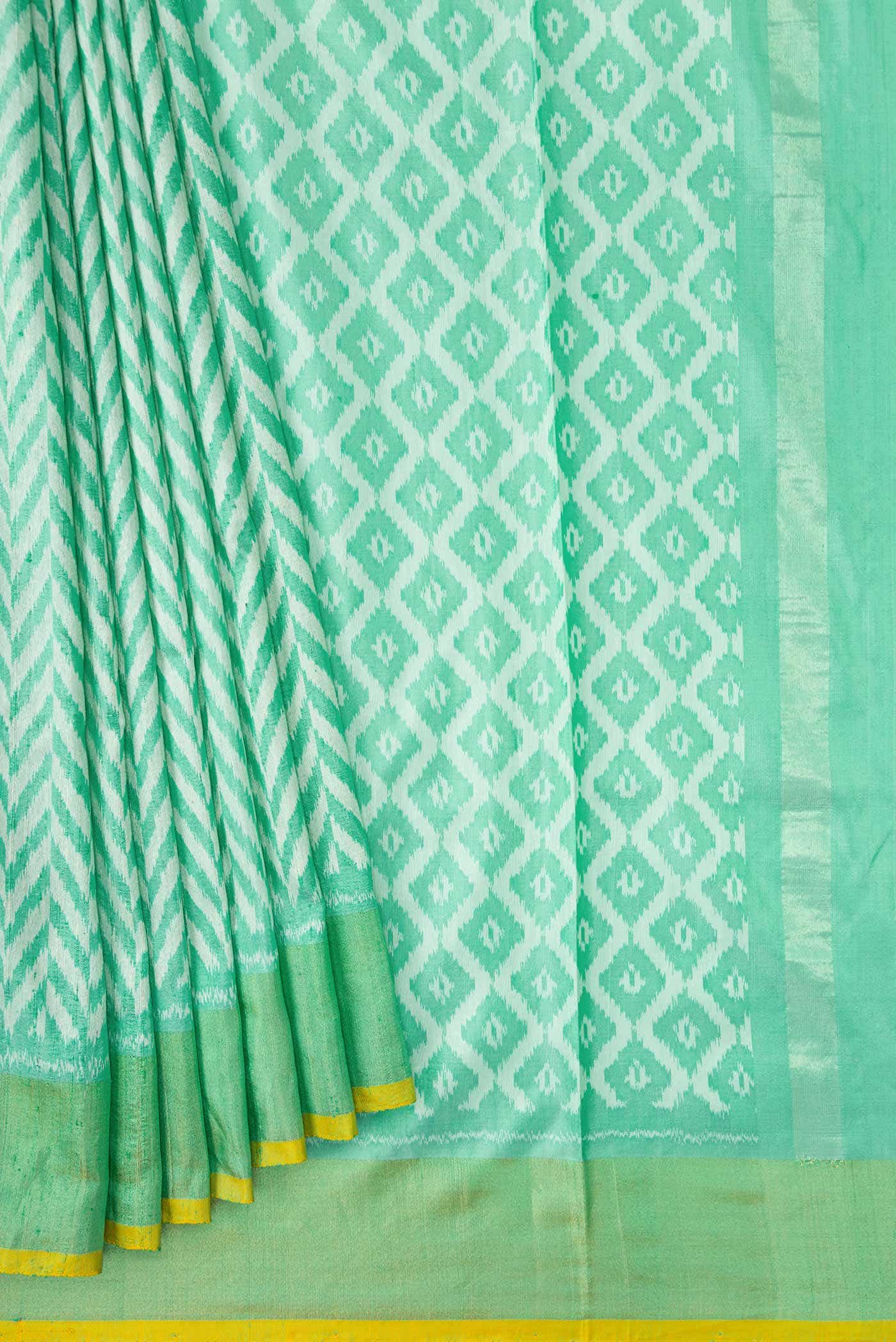 Sea Green Double Ikat Saree