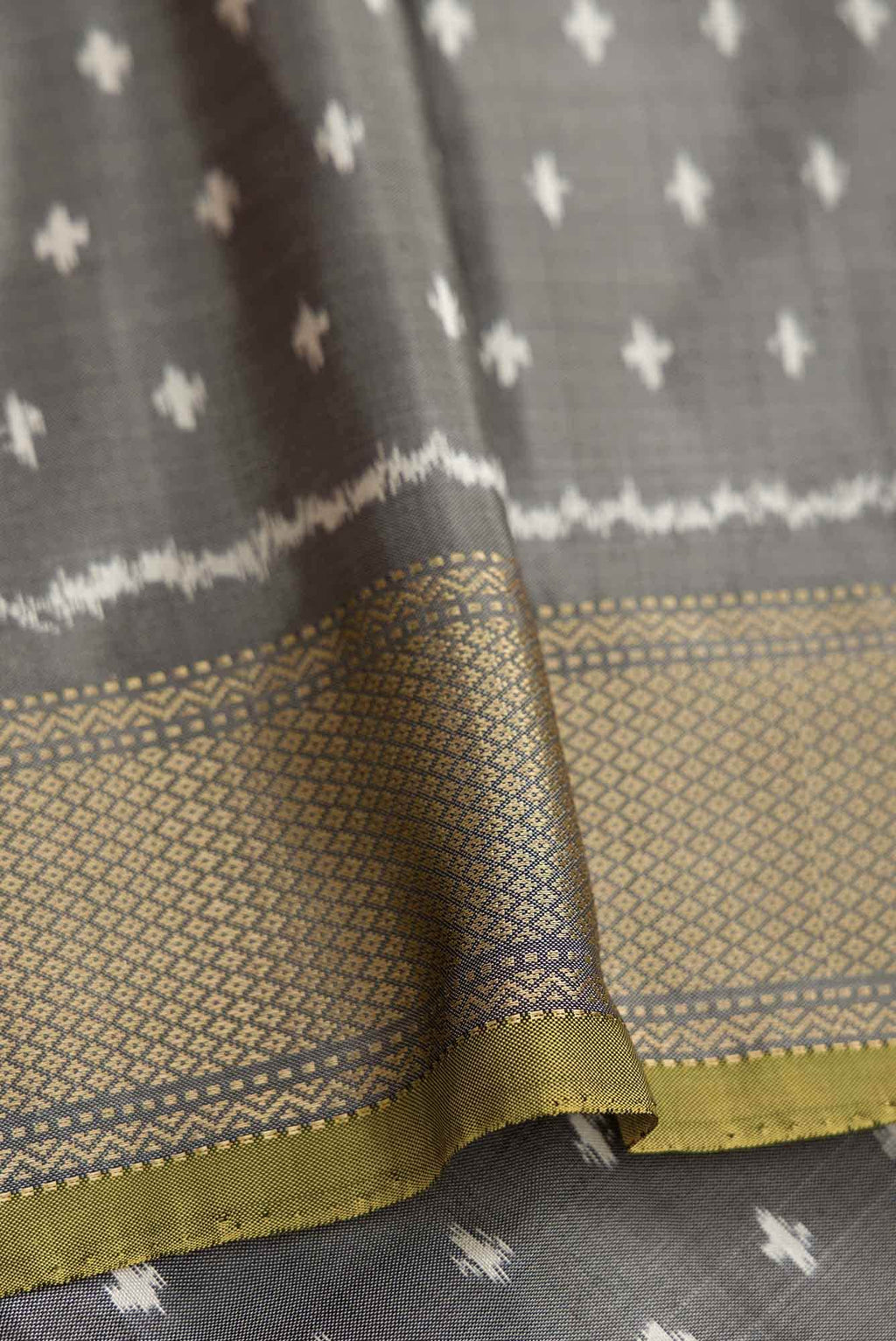 Sandal Dual Tone Double Ikat Saree