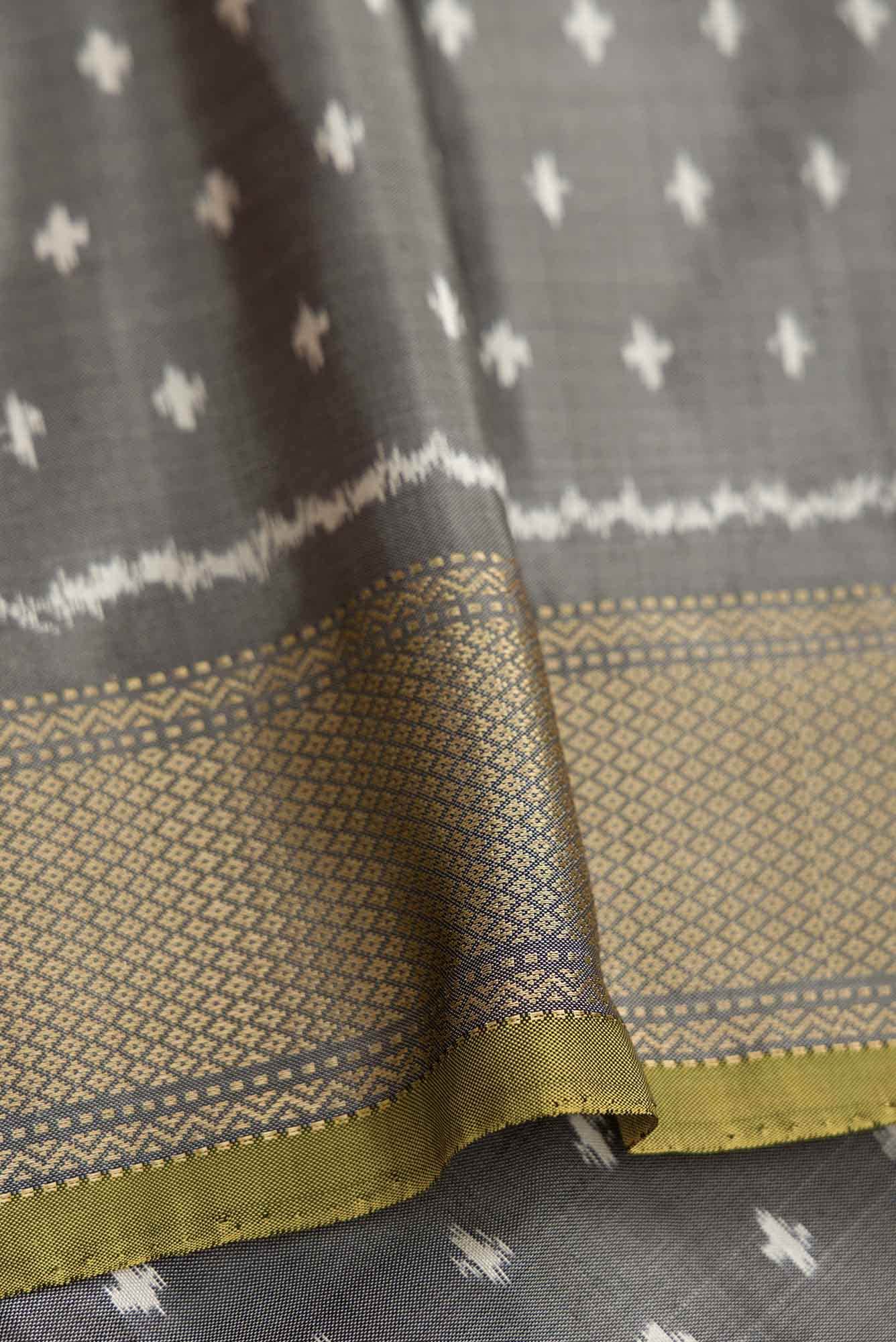 Sandal Dual Tone Double Ikat Saree