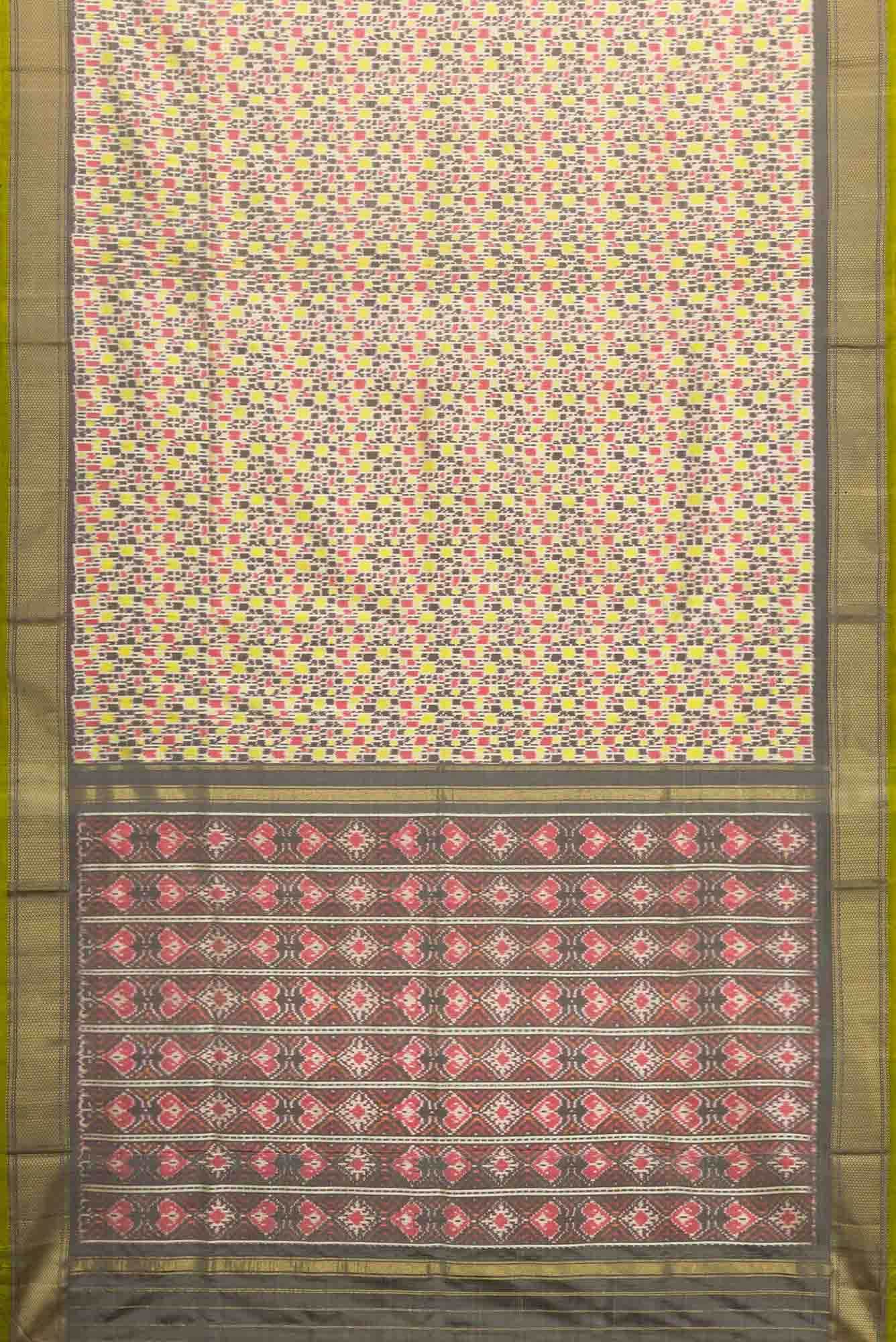 Sandal Dual Tone Double Ikat Saree