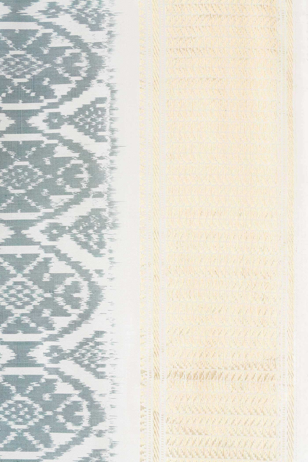 Off White Double Ikat Saree