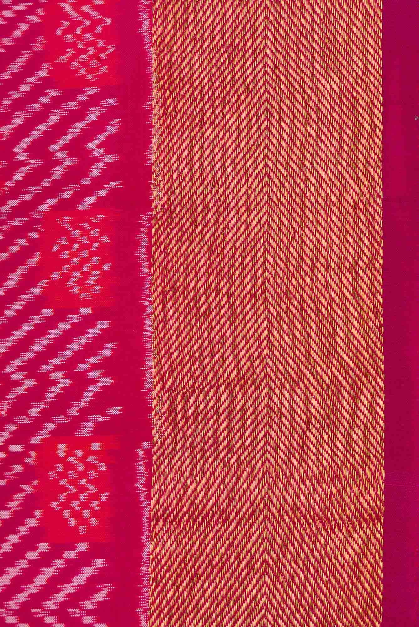 Pink Dual Tone Double Ikat Saree