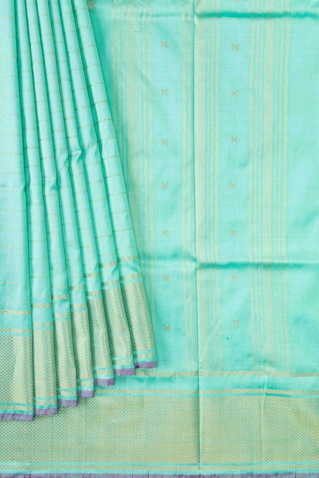 Sky Blue Double Ikat Saree